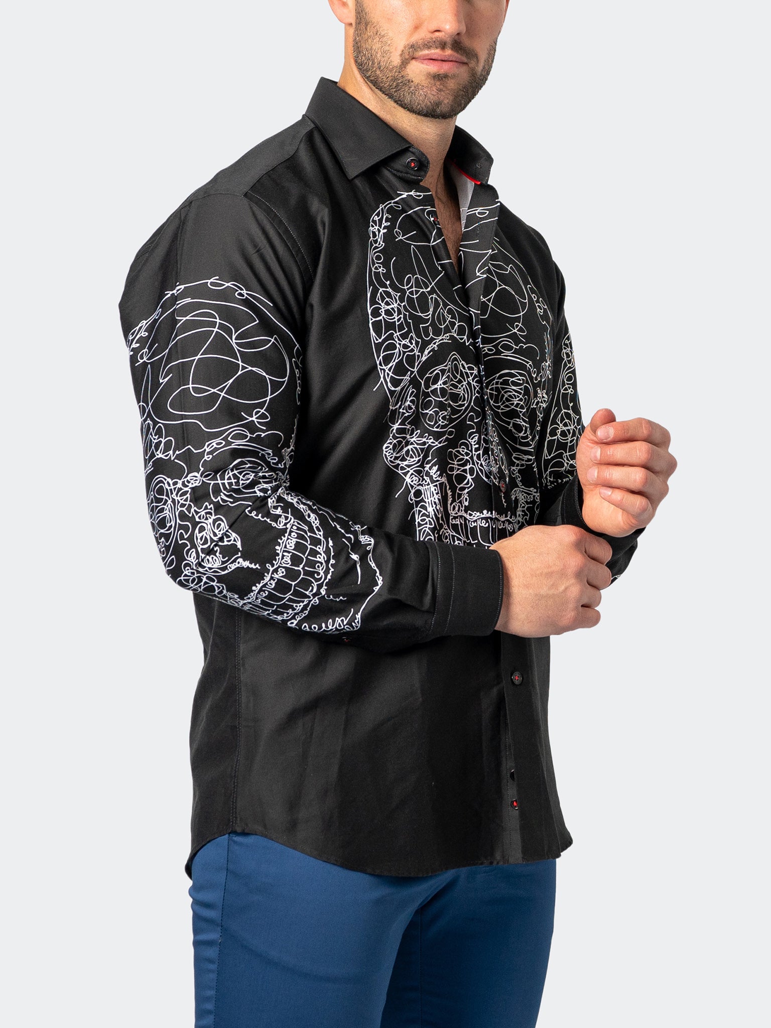 Fibonacci Skulldoodle Black