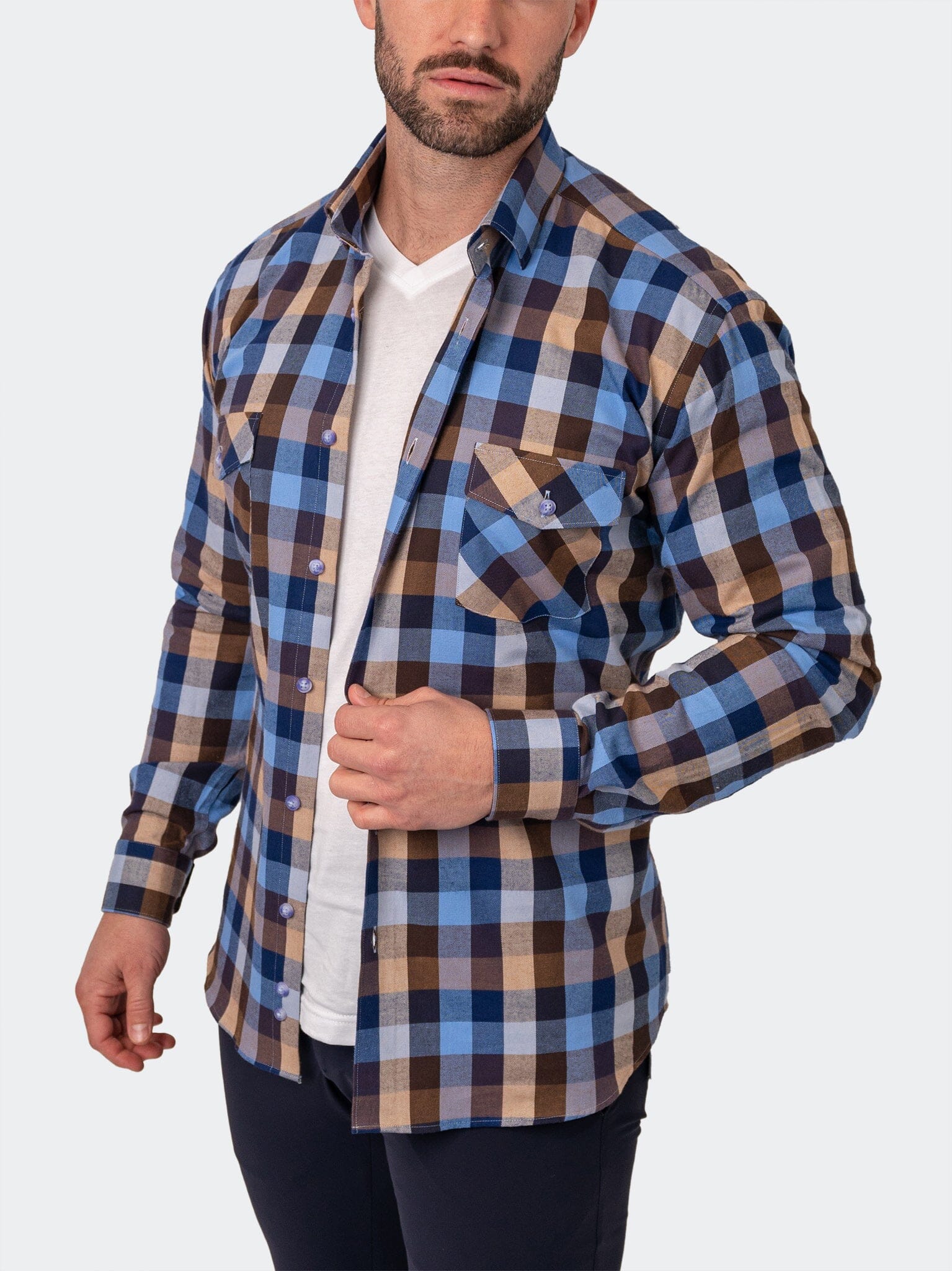 Flannel CheckBrown Shirt