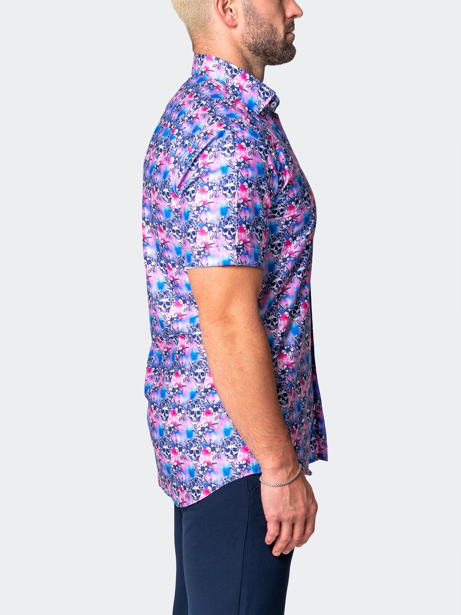 Galileo FlowerSkull Pink Shirt