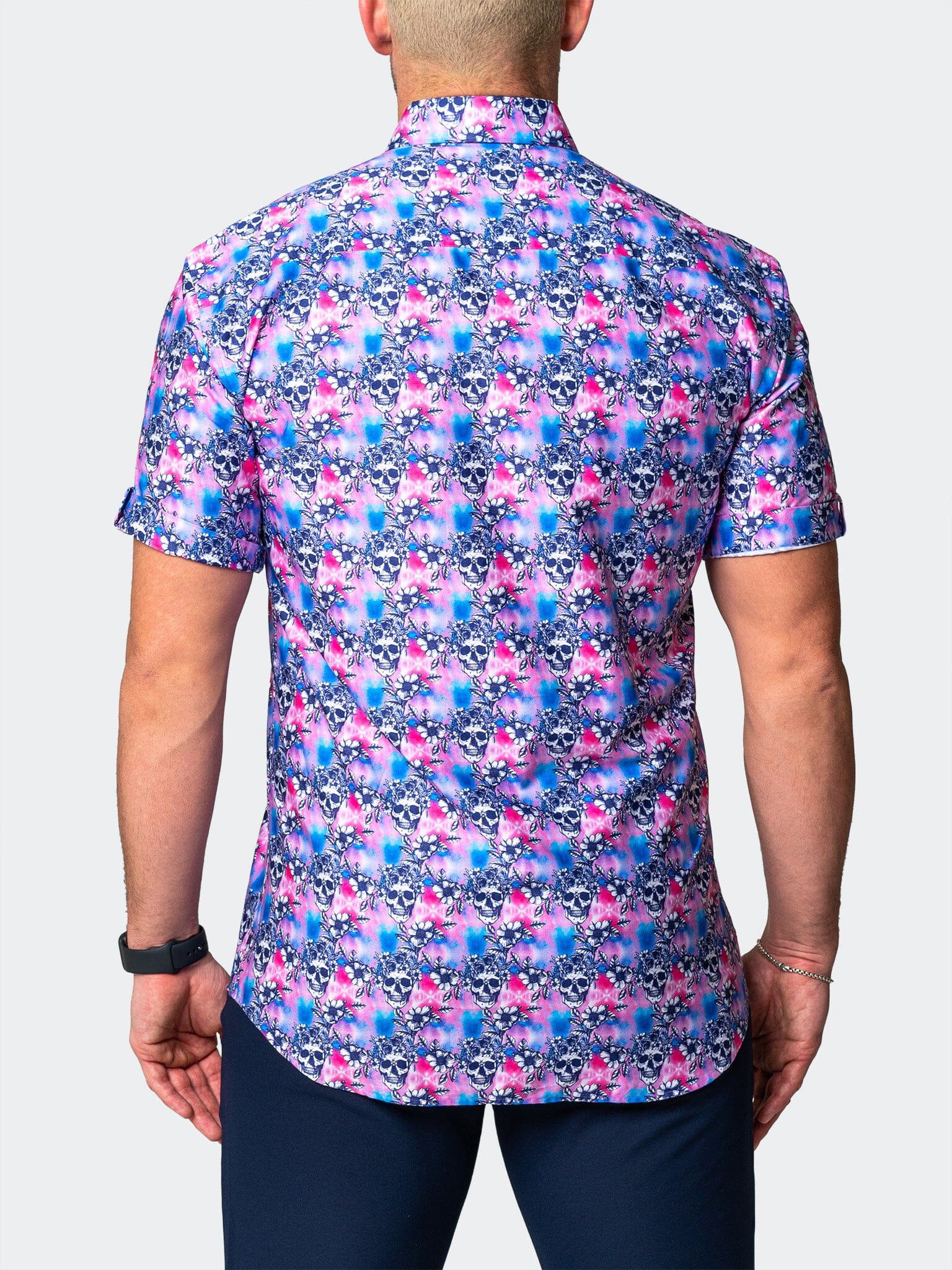 Galileo FlowerSkull Pink Shirt