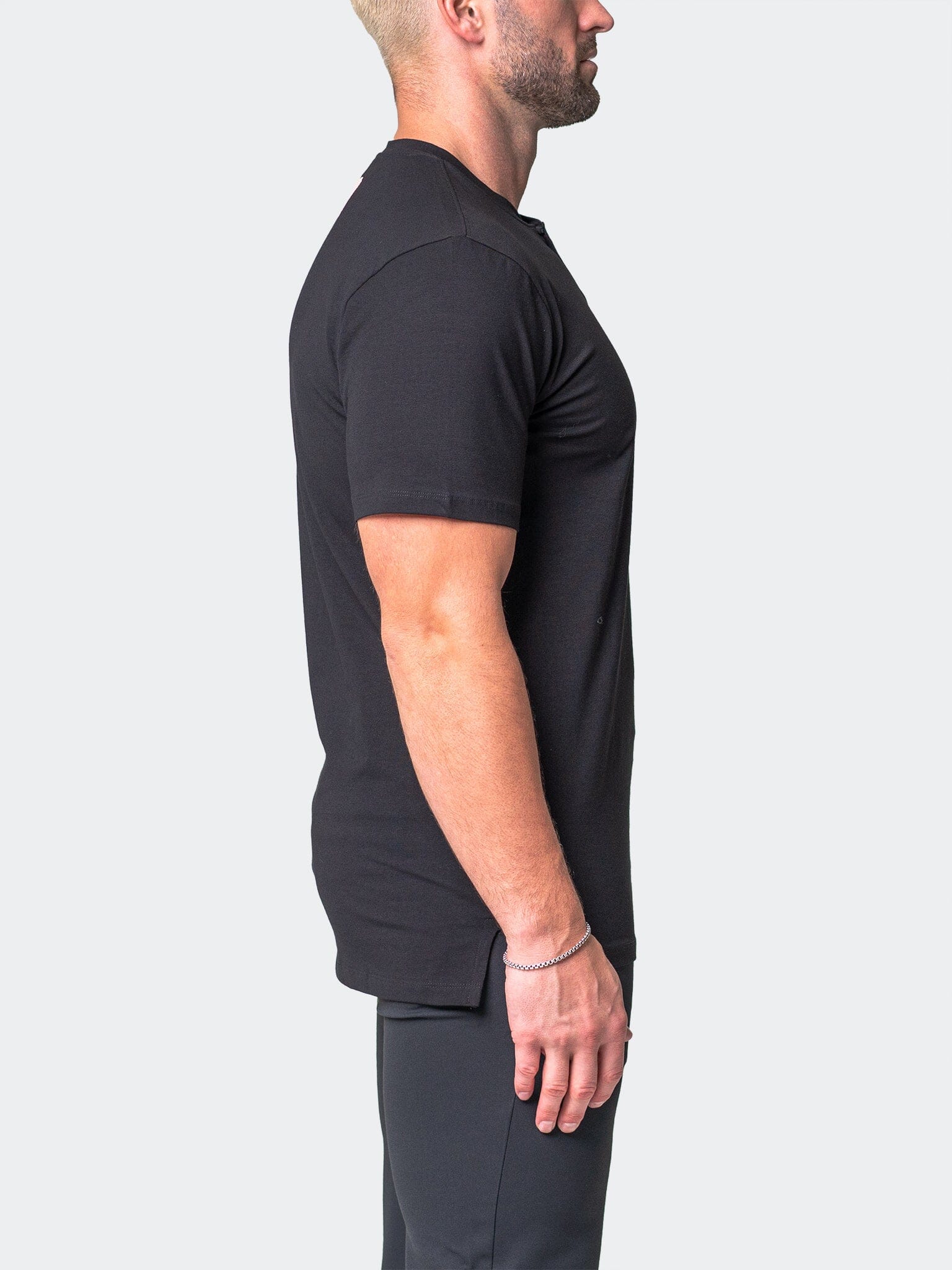 Core Black Henley Shirt
