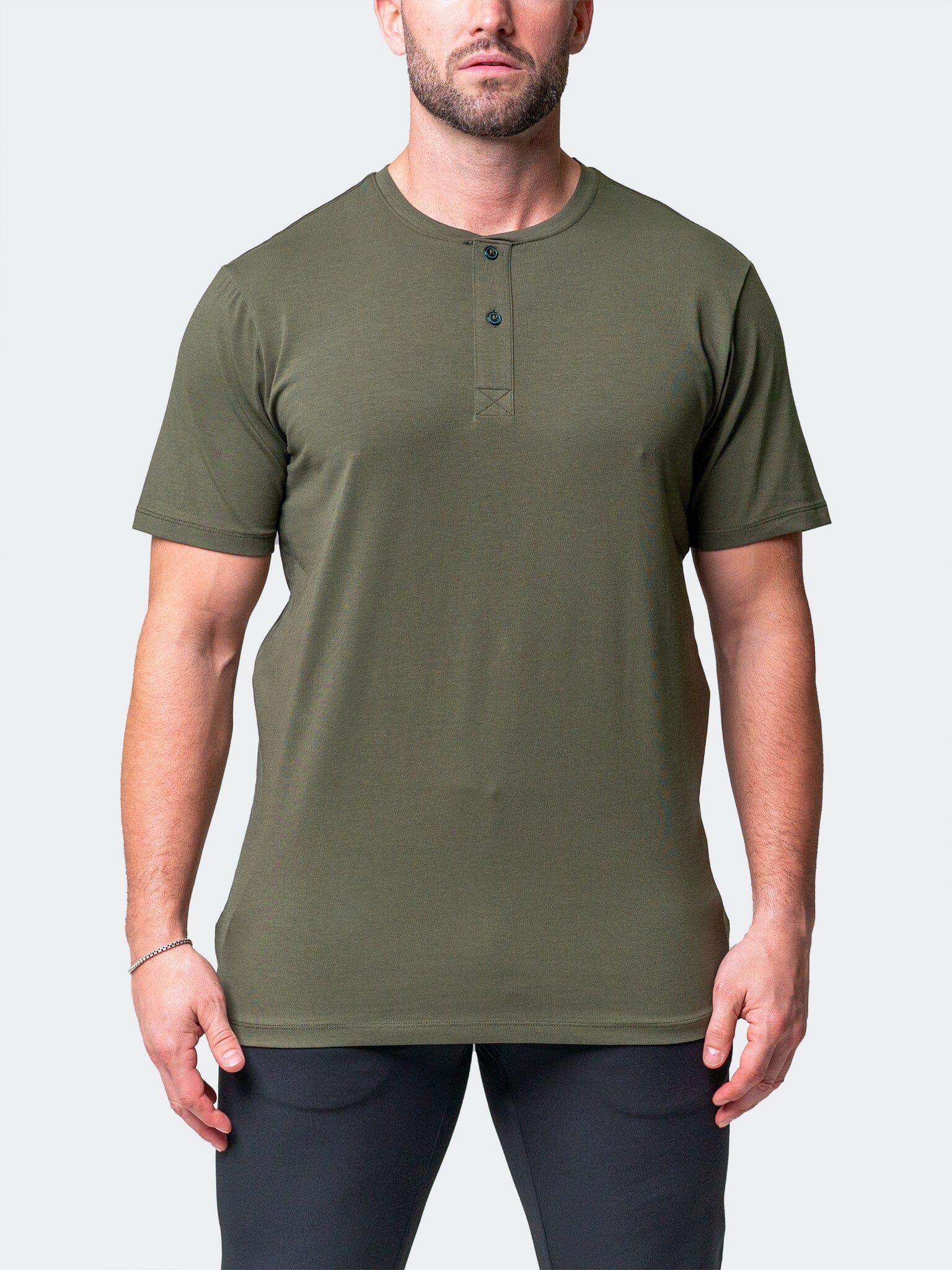Perm Core Green Henley Shirt
