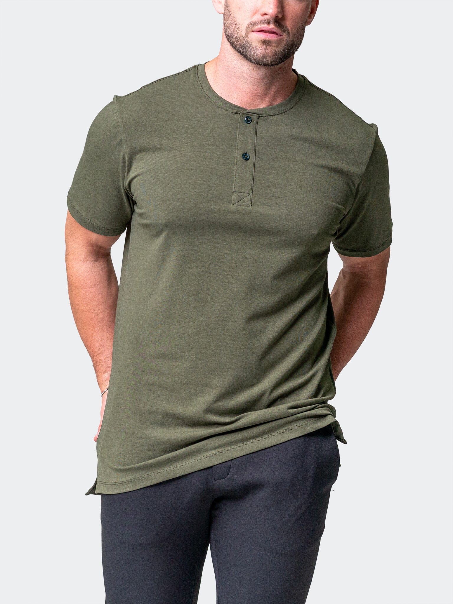 Perm Core Green Henley Shirt