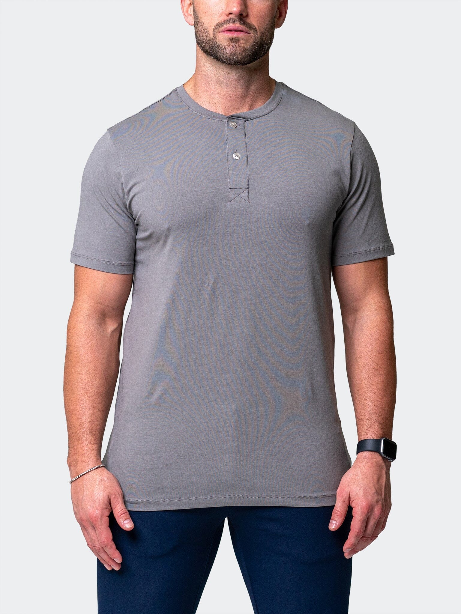 Perm Core Grey Henley Shirt