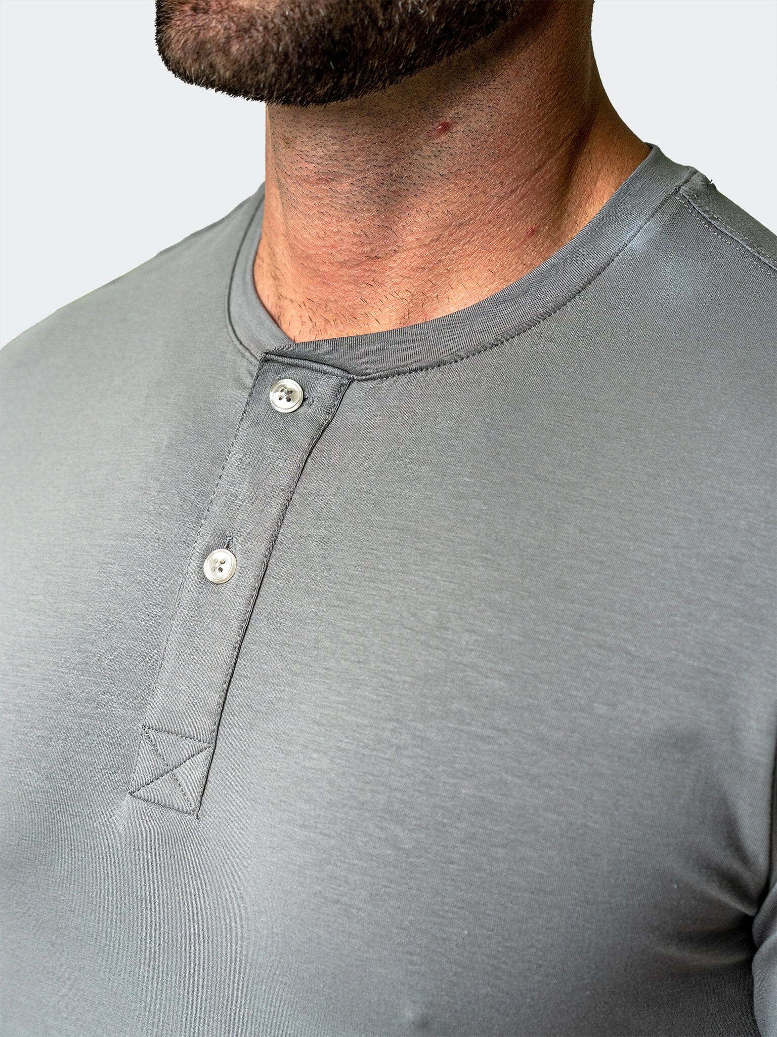 Perm Core Grey Henley Shirt