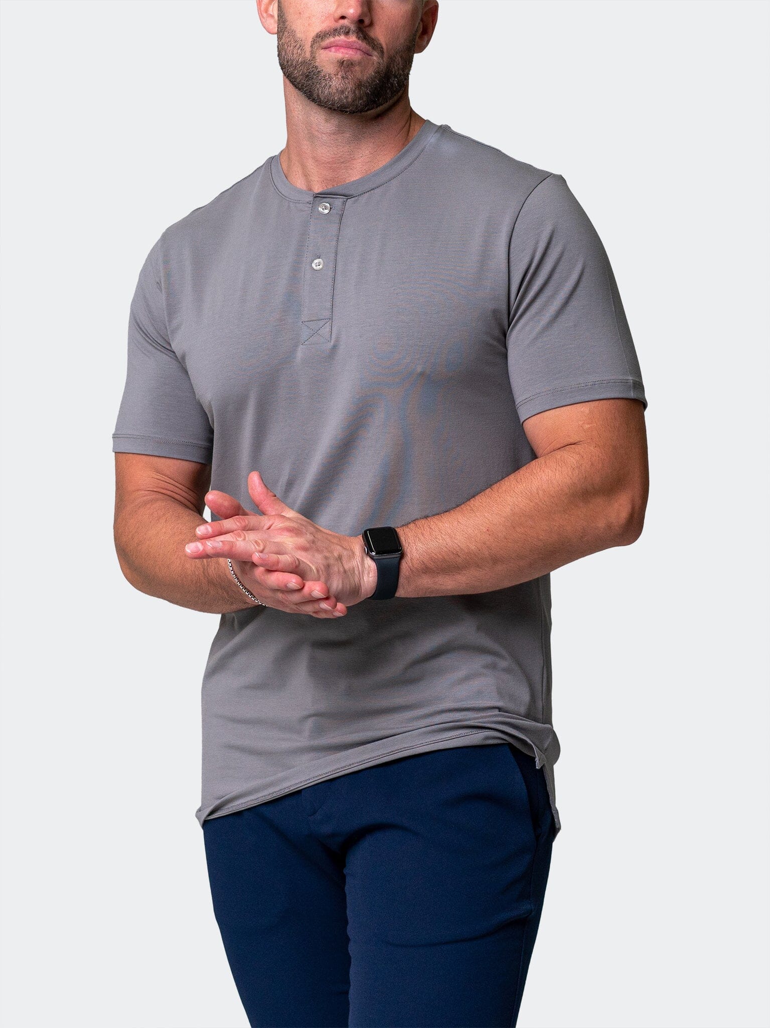 Perm Core Grey Henley Shirt