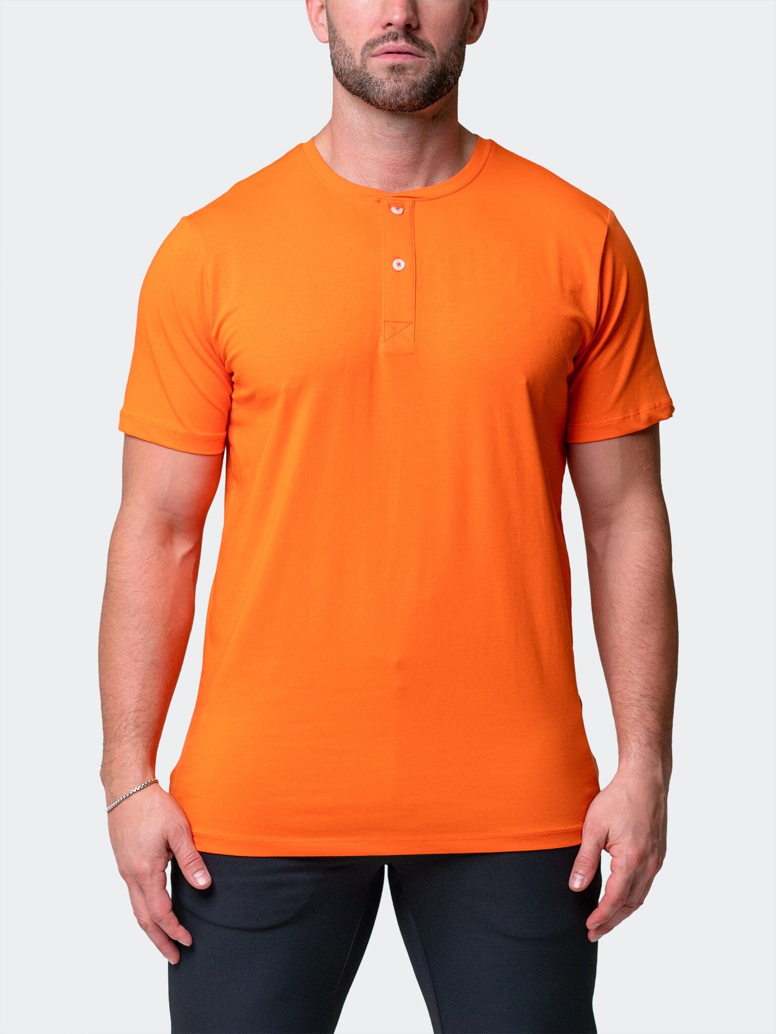 Core Orange Henley Shirt