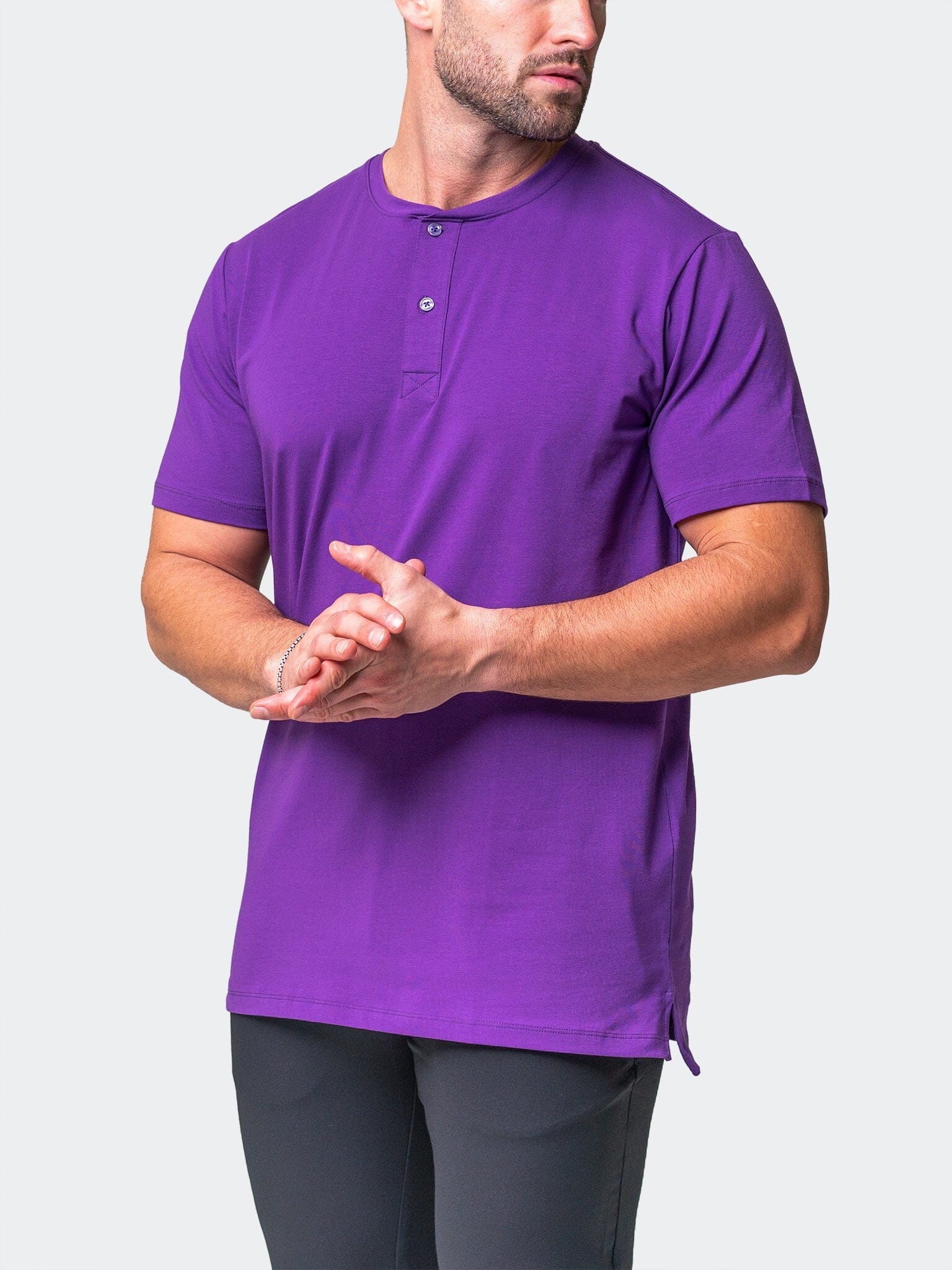 Core Purple Henley Shirt