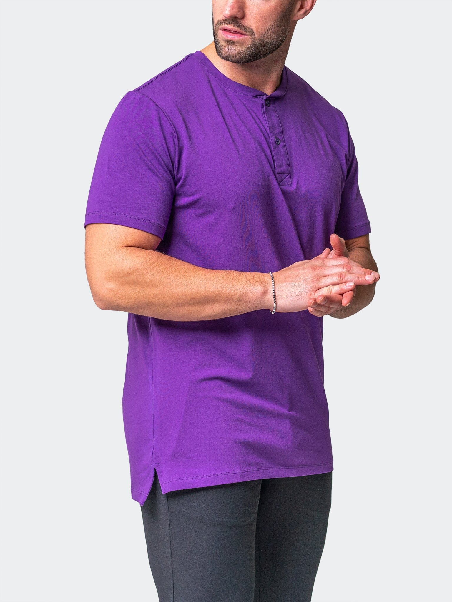 Core Purple Henley Shirt