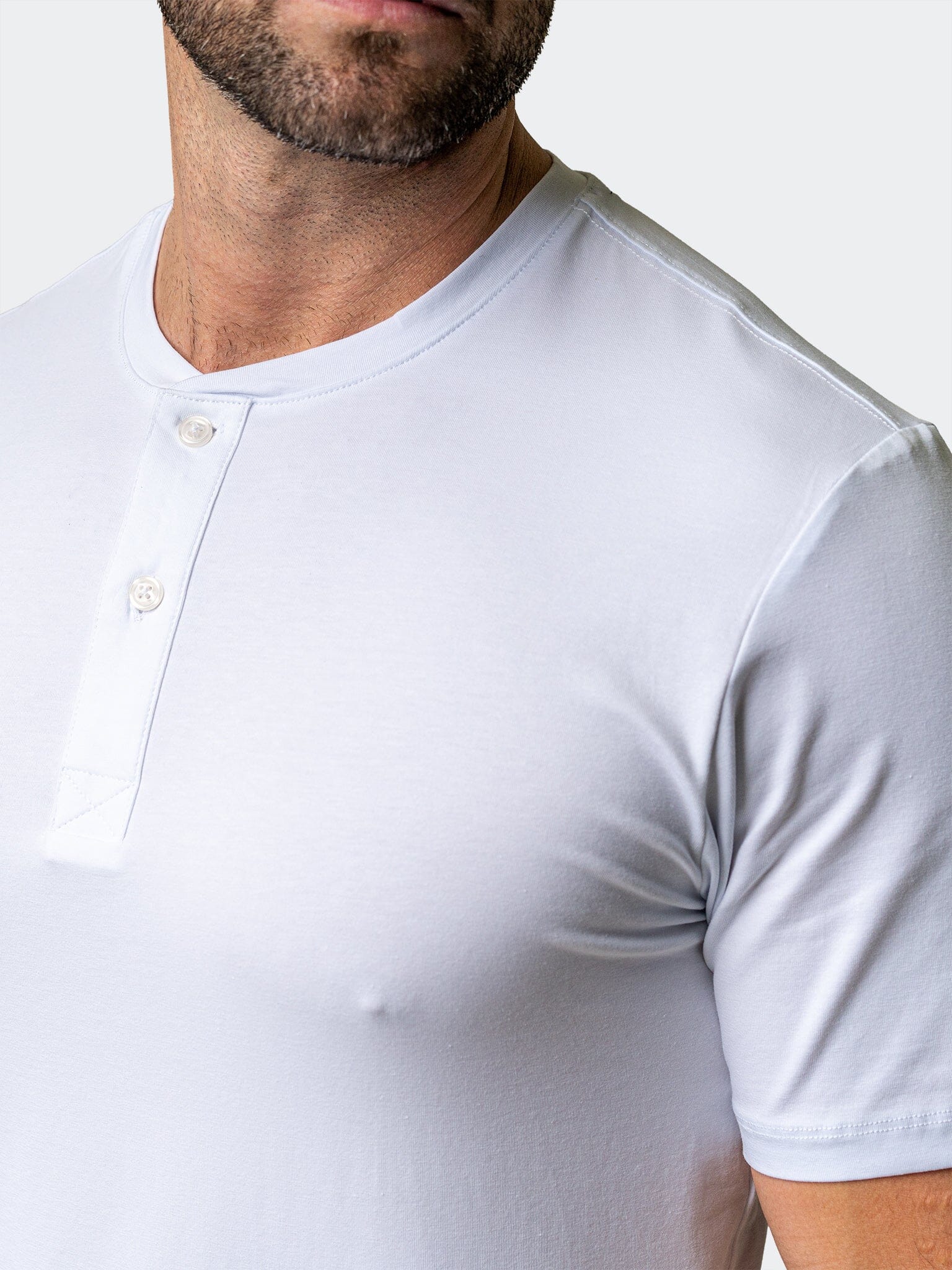 Perm Henley Core White