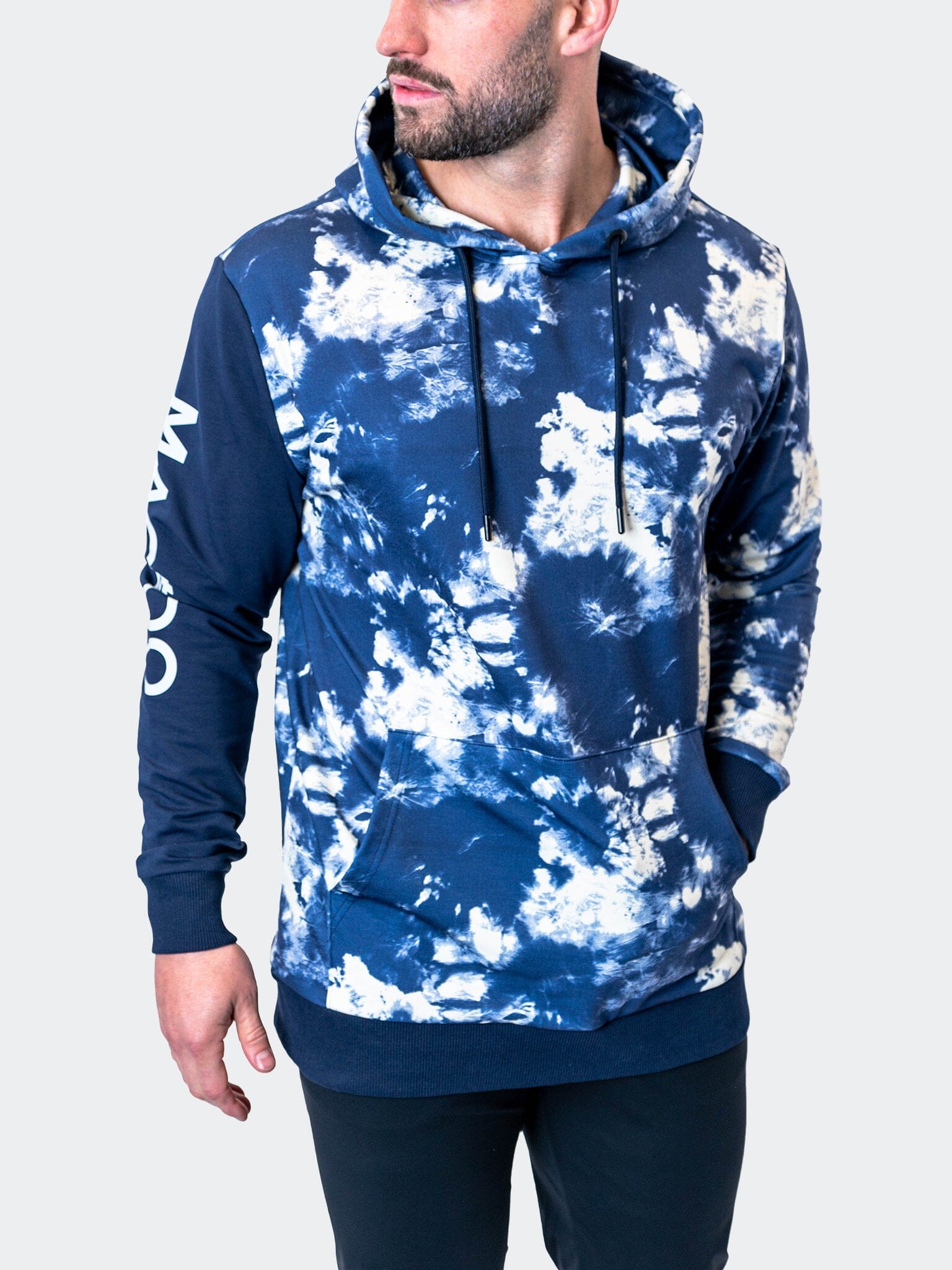 DyePanel Blue Pullover Hoodie