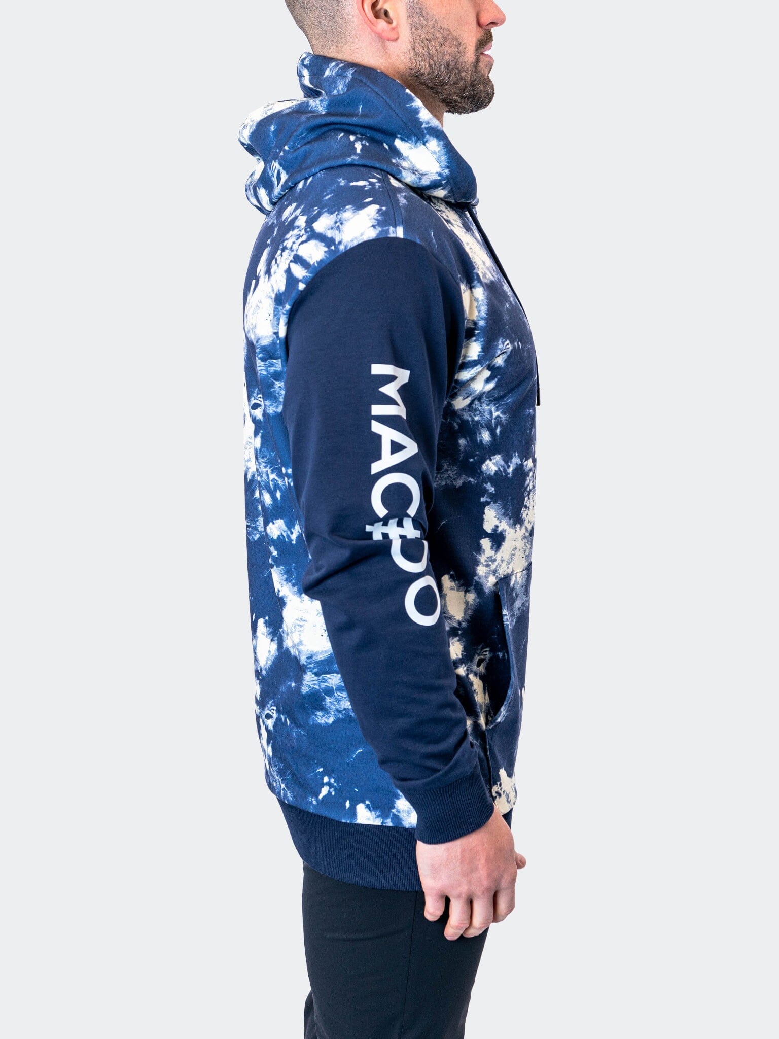 DyePanel Blue Pullover Hoodie