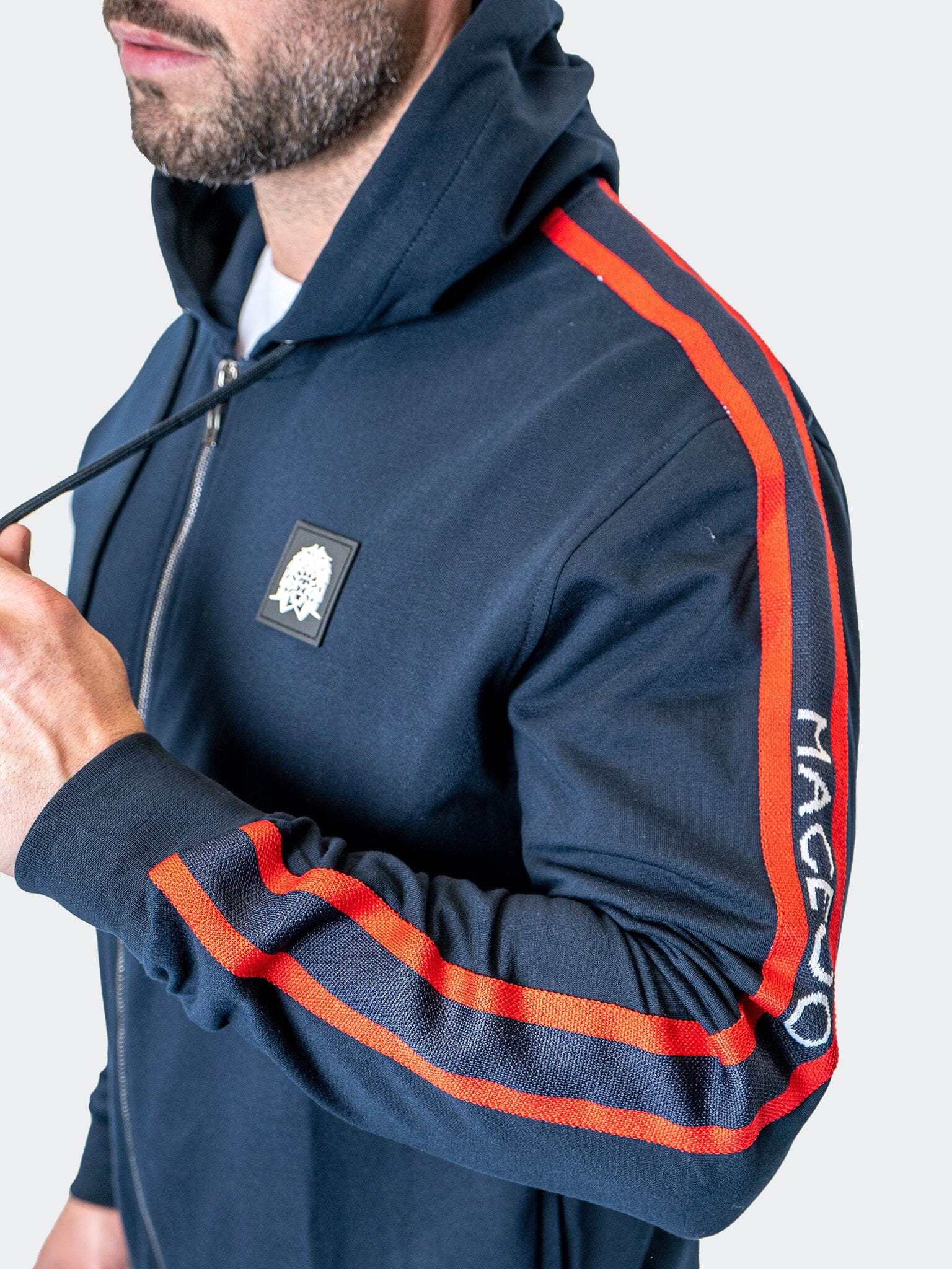 Leo Navy Full-Zip Hoodie