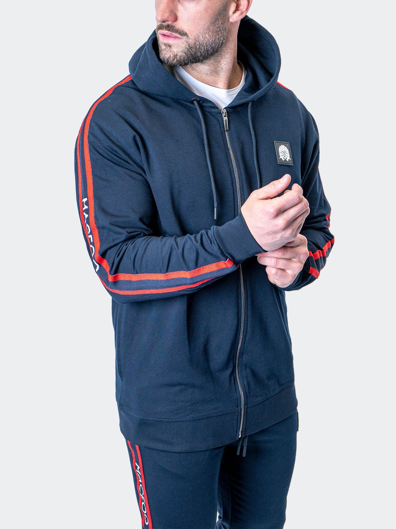 Leo Navy Full-Zip Hoodie