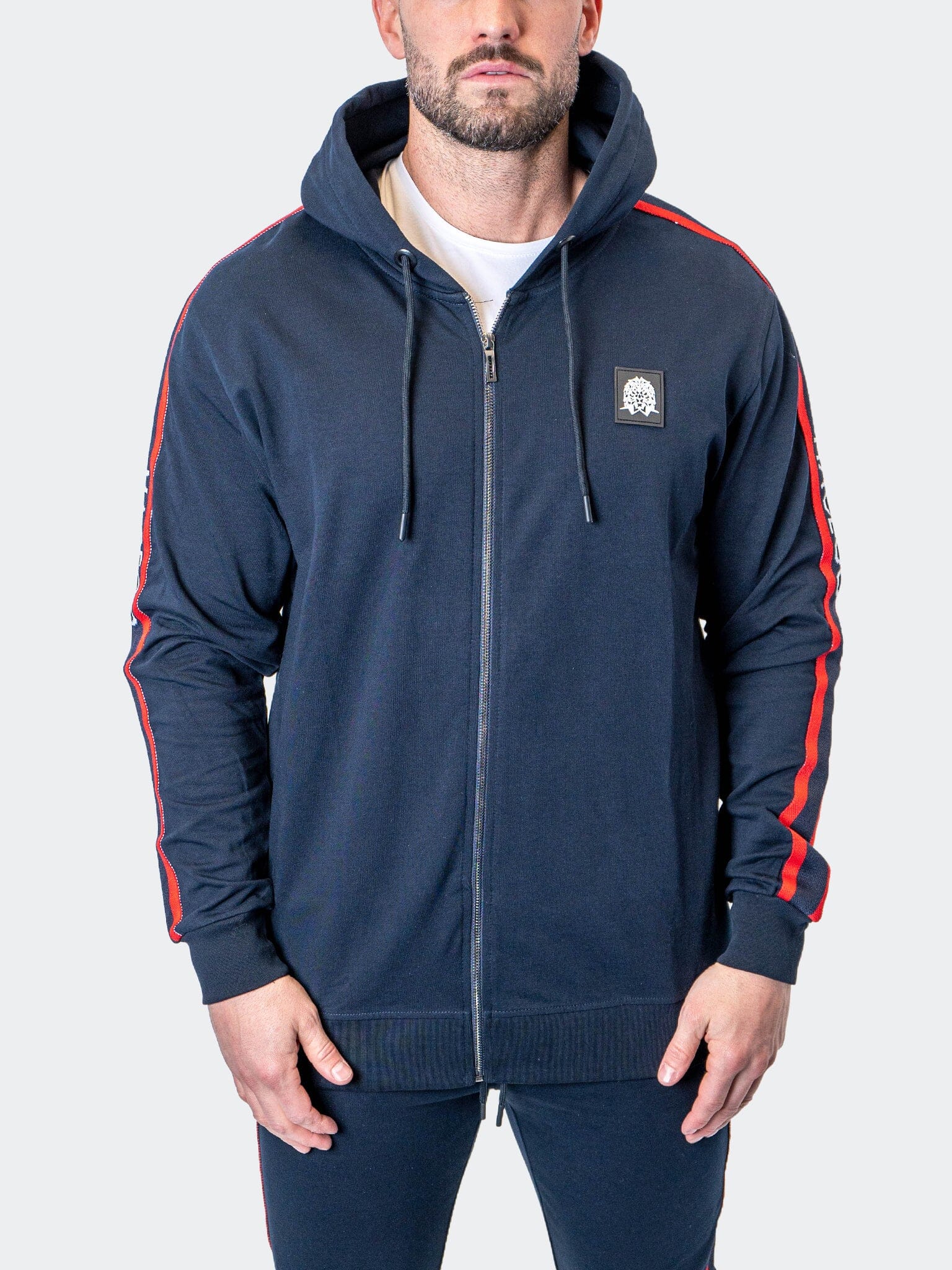 Leo Navy Full-Zip Hoodie