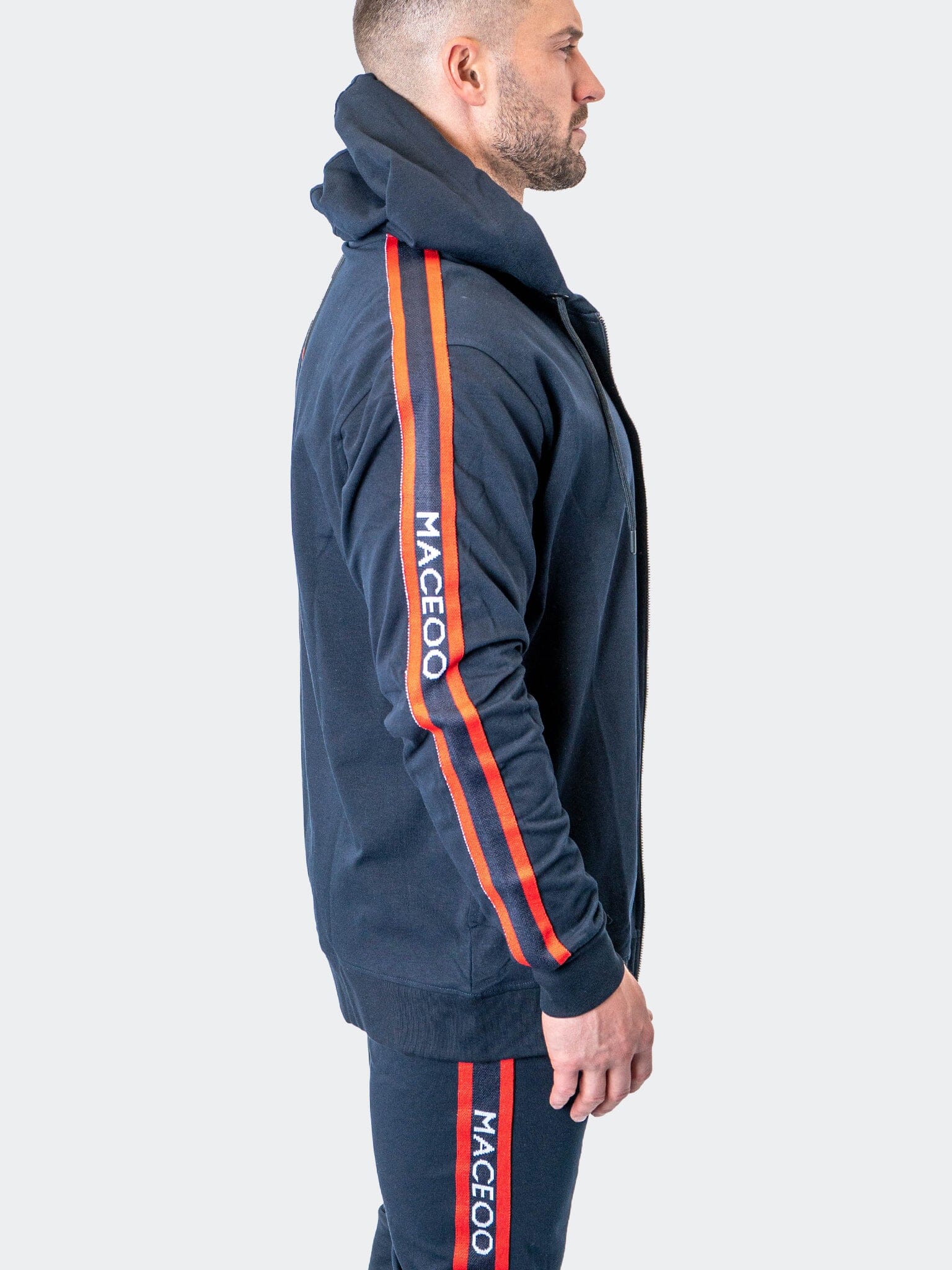 Leo Navy Full-Zip Hoodie