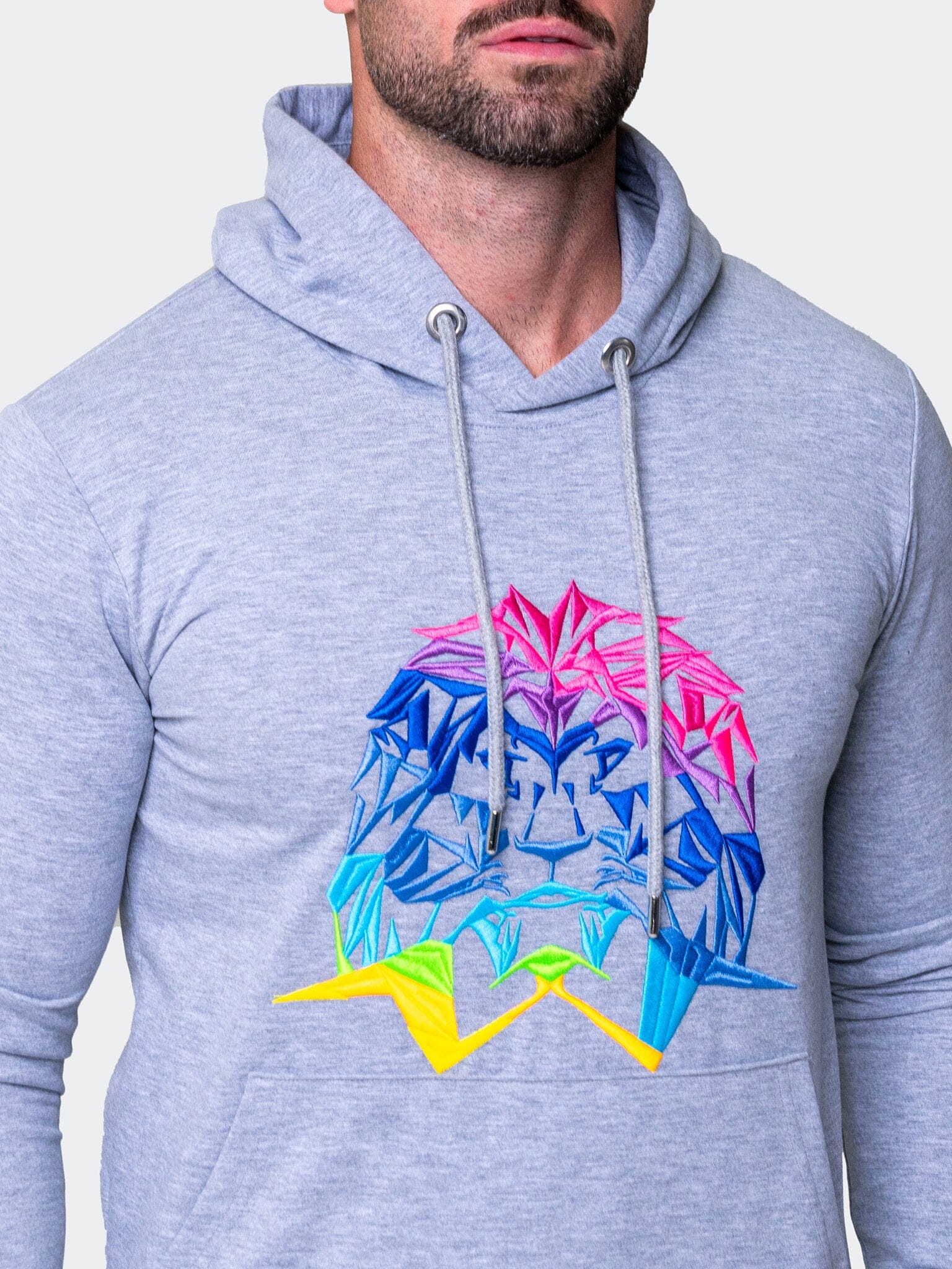 Neon Lion Grey Hoodie