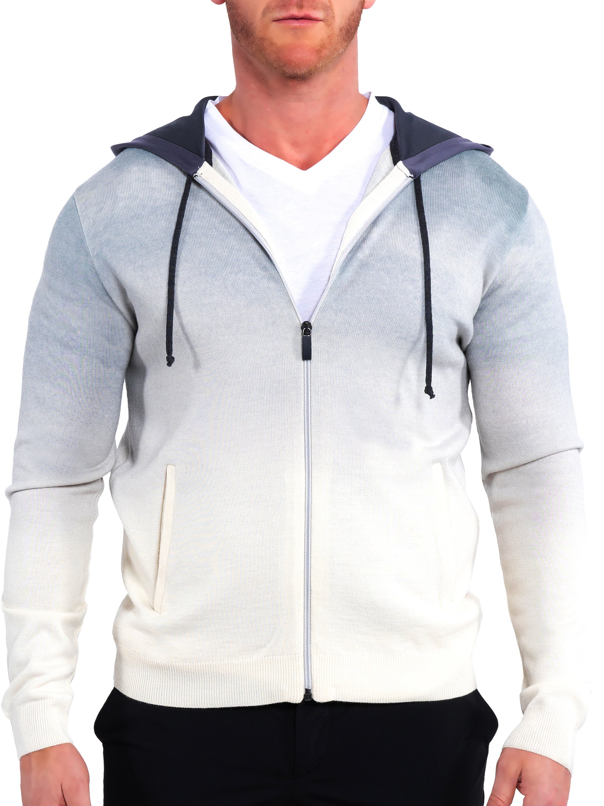 Hoodie Degrade White