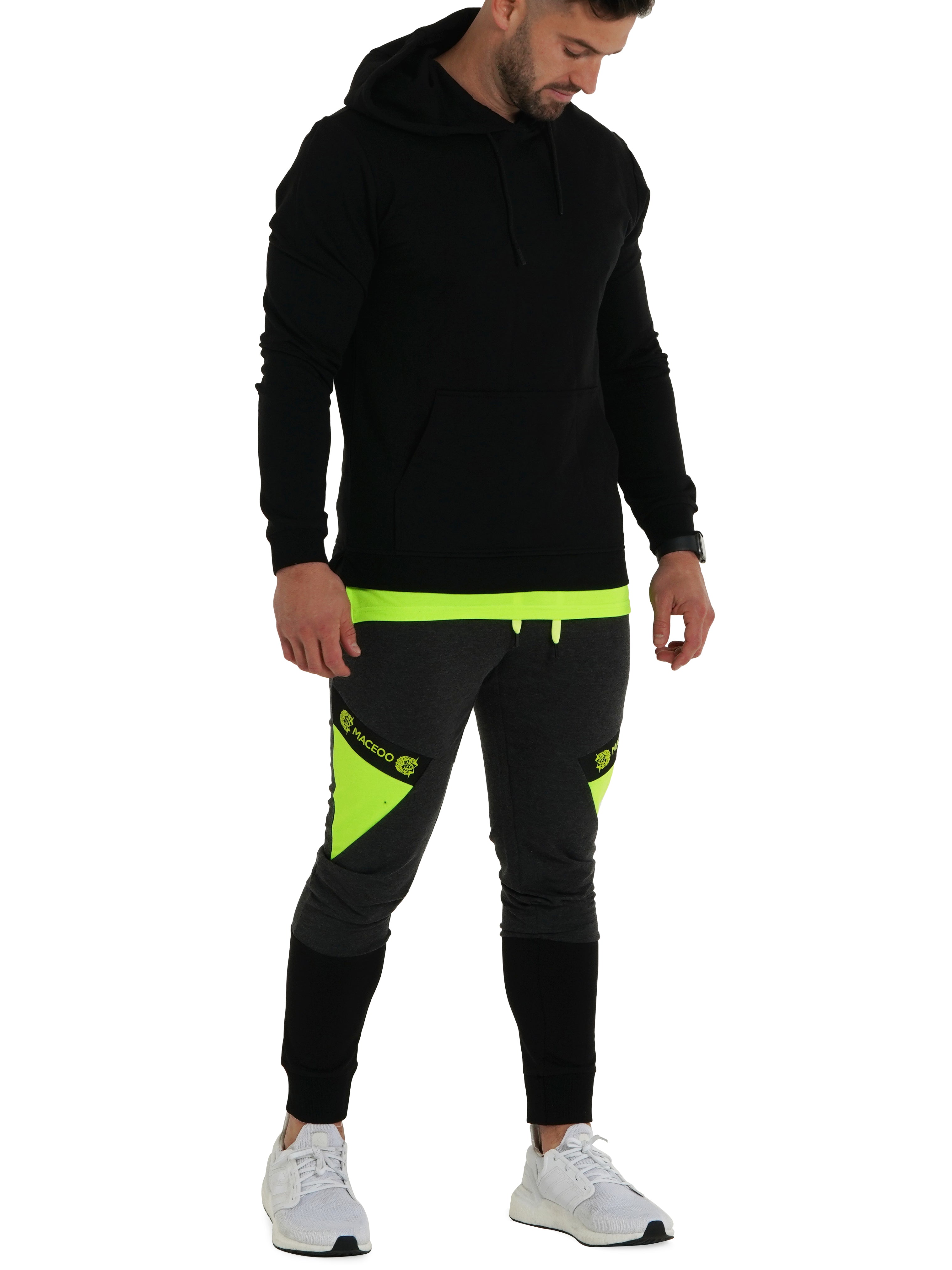 Hoodie GreenBand Black