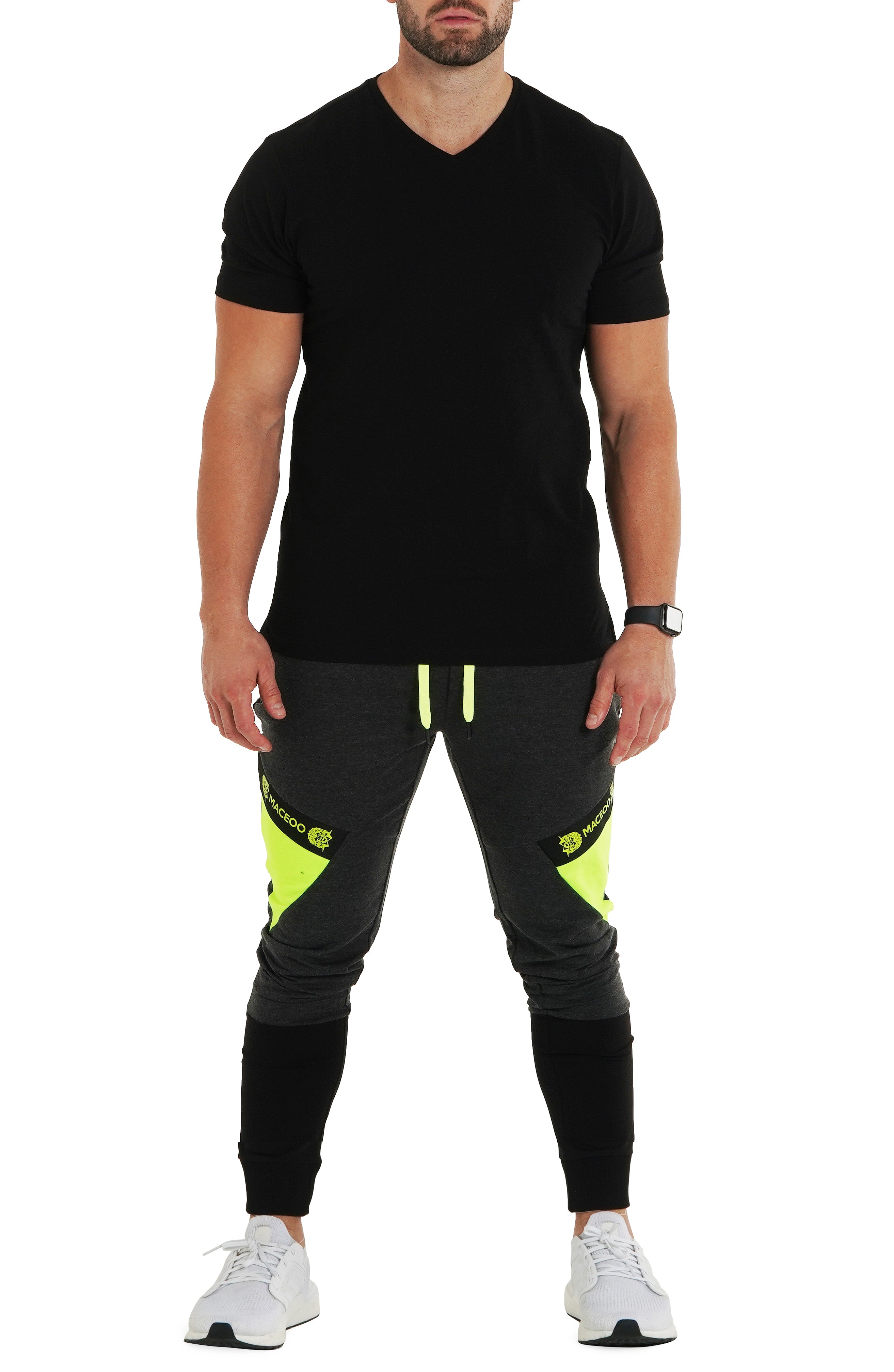 Solid Black V-Neck Tee