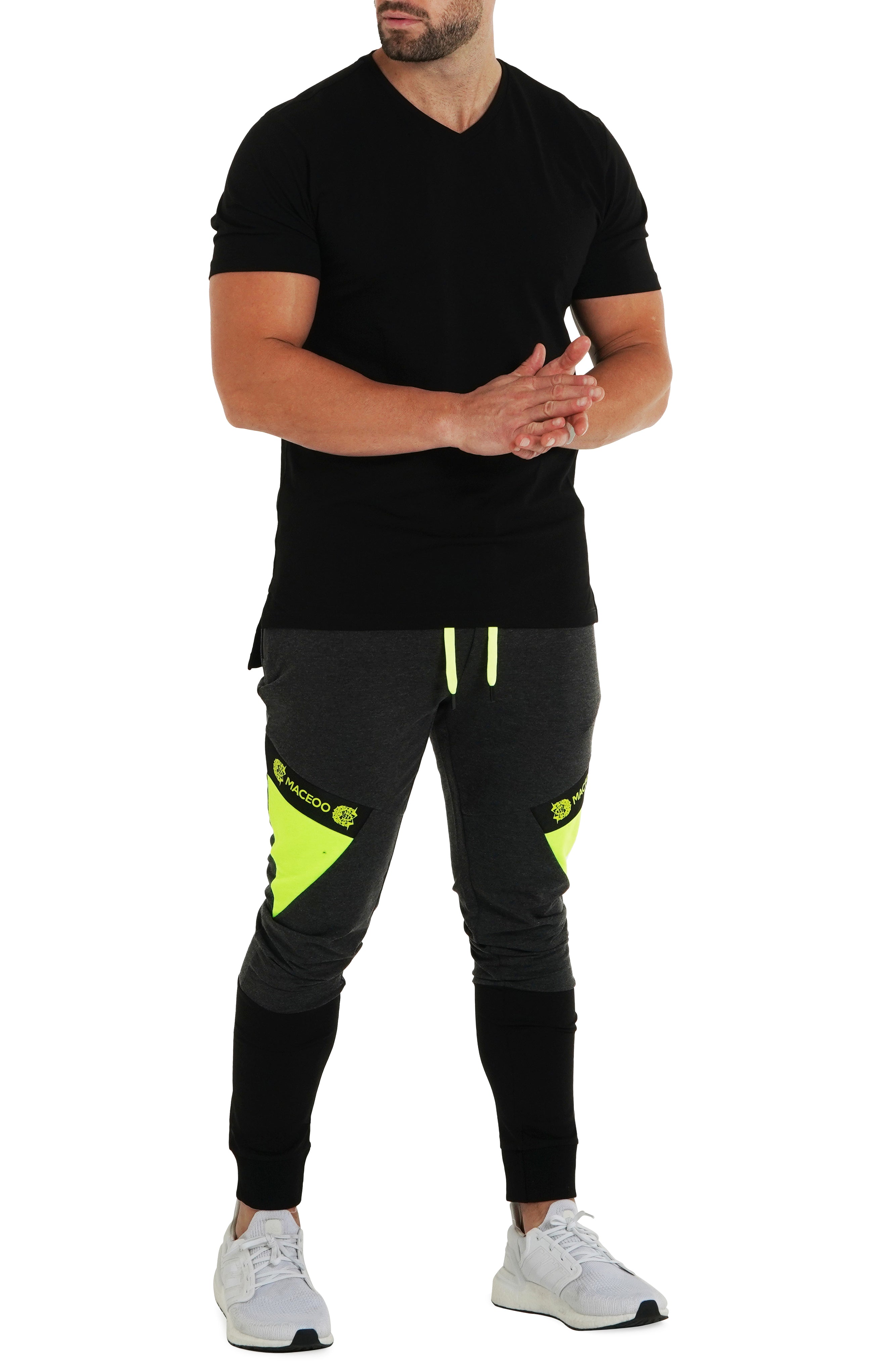 Solid Black V-Neck Tee