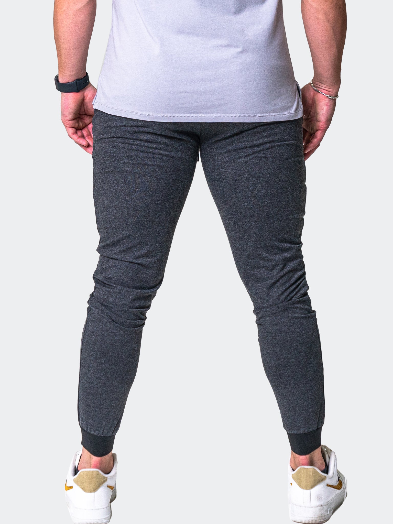 Stamped Grey Jogger Pants