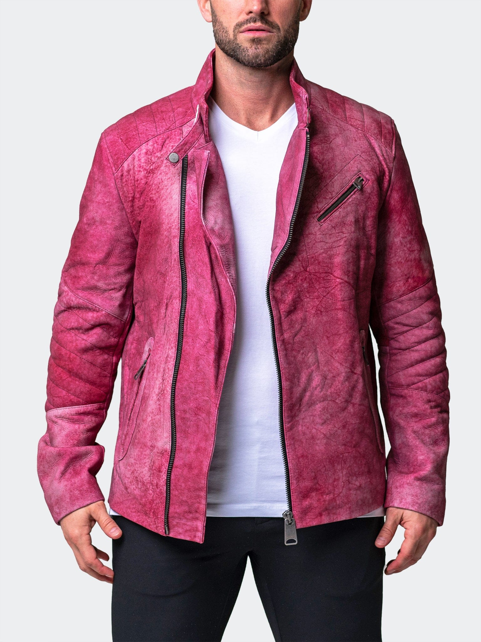 Gene Red Leather Jacket