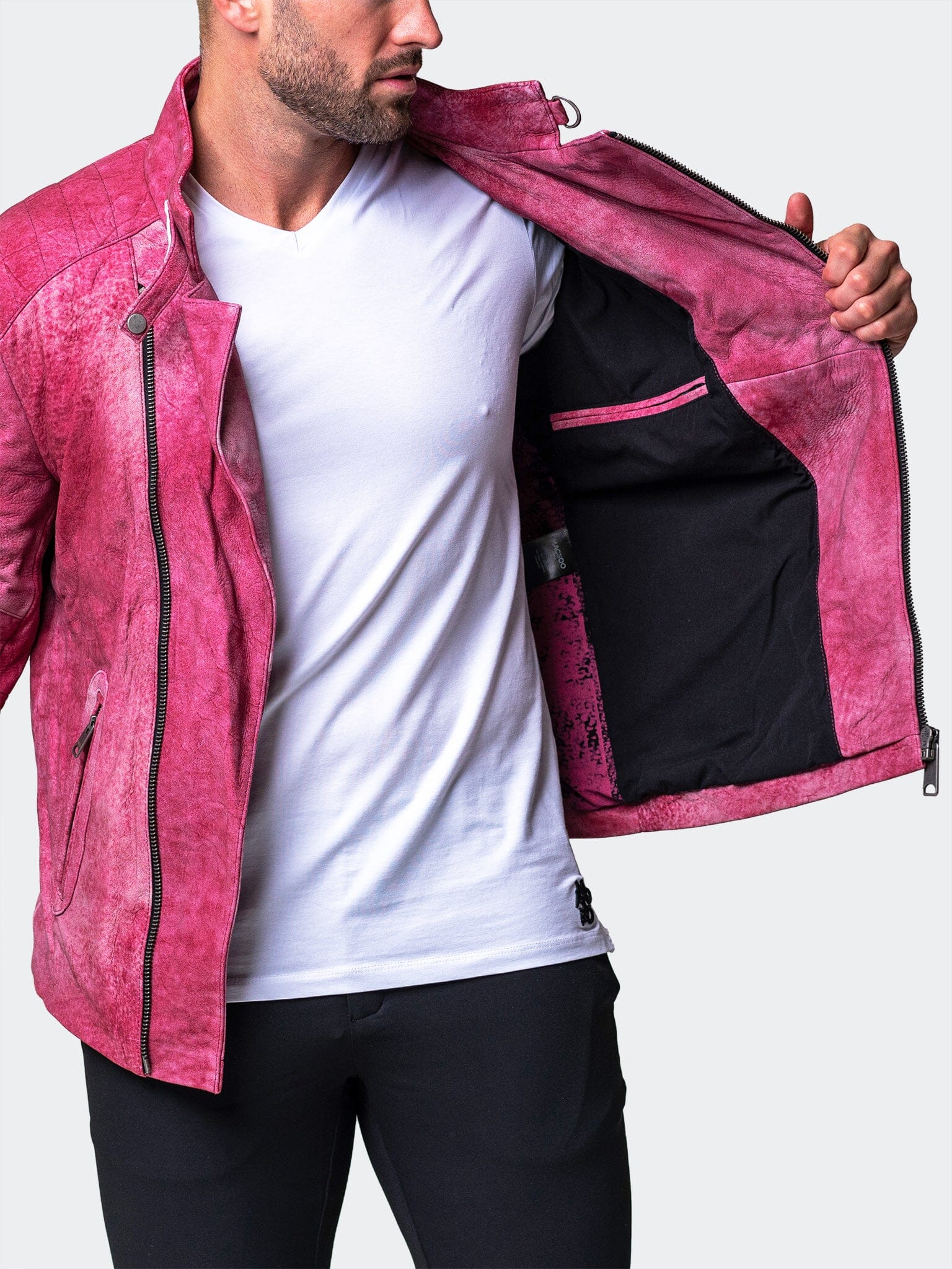 Gene Red Leather Jacket
