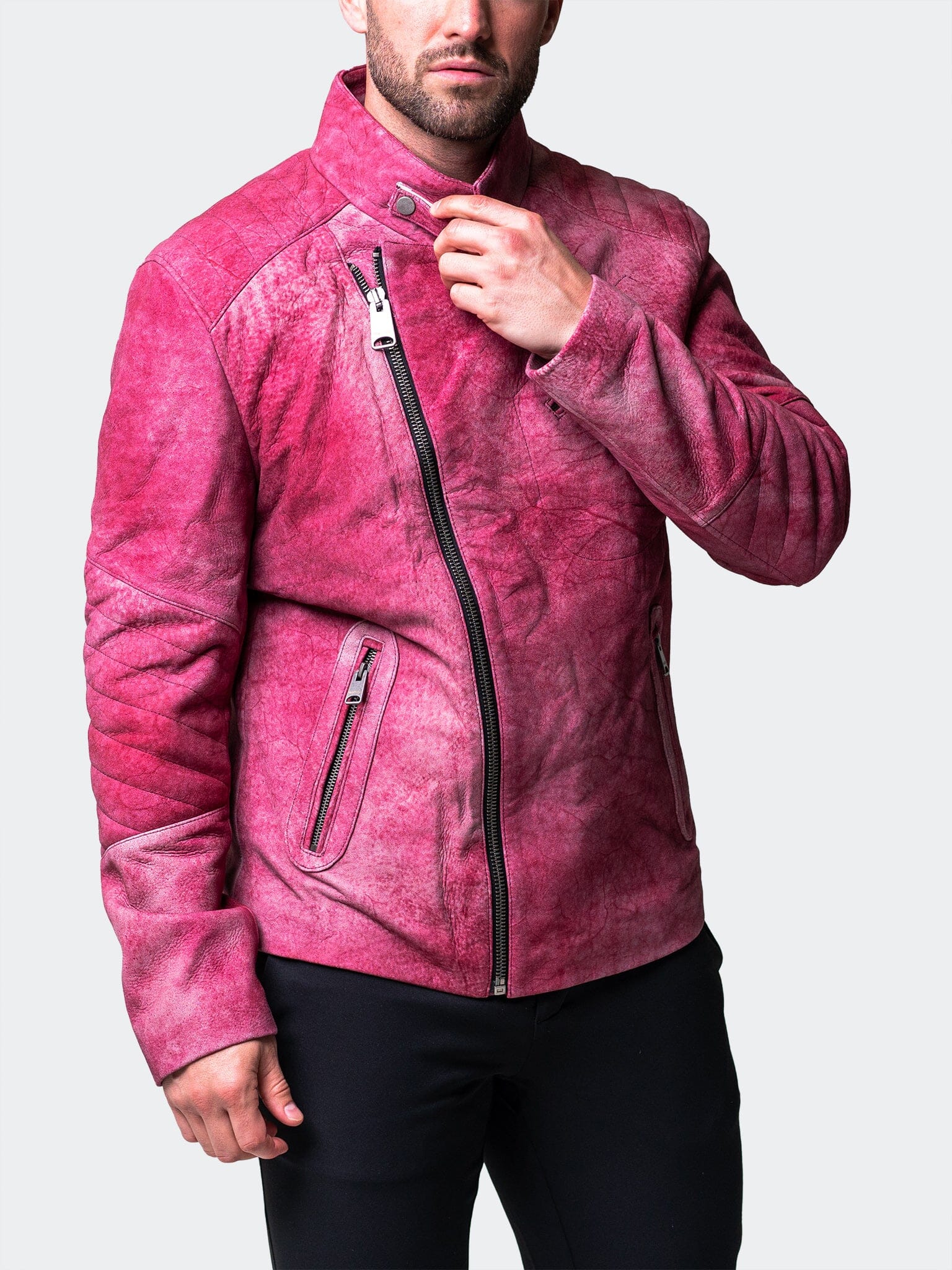 Gene Red Leather Jacket
