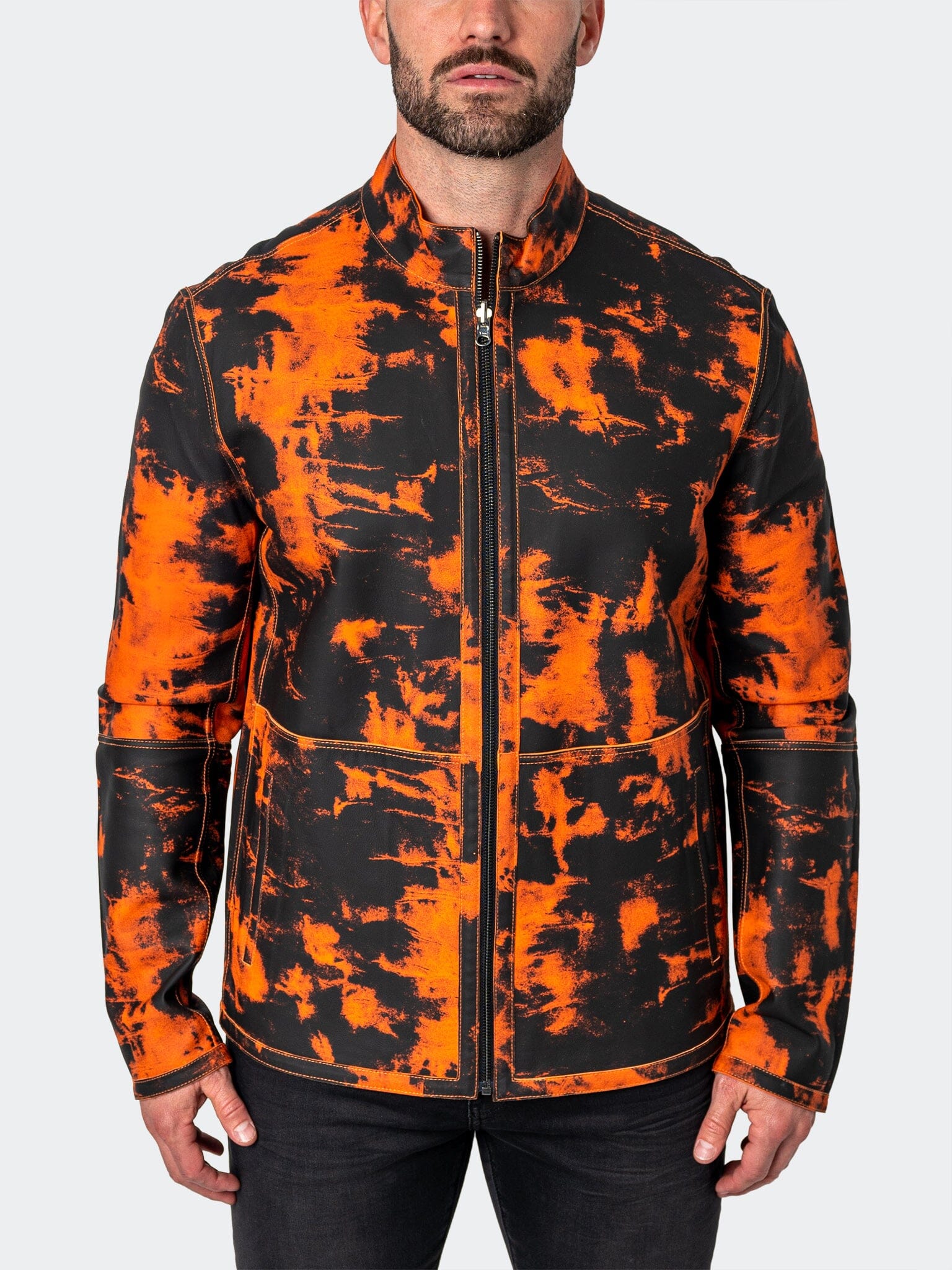 Leather Lab Orange Jacket