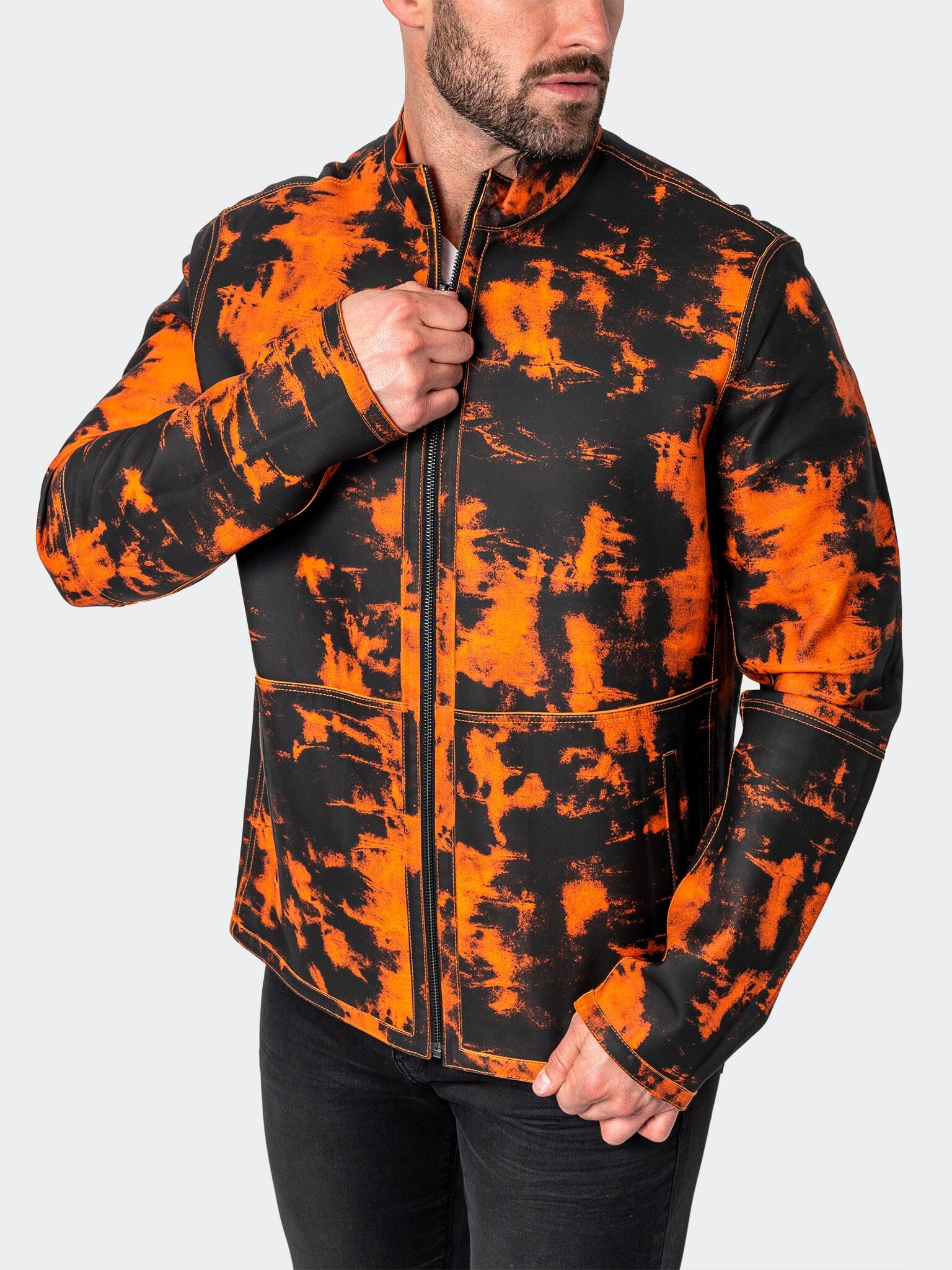 Leather Lab Orange Jacket