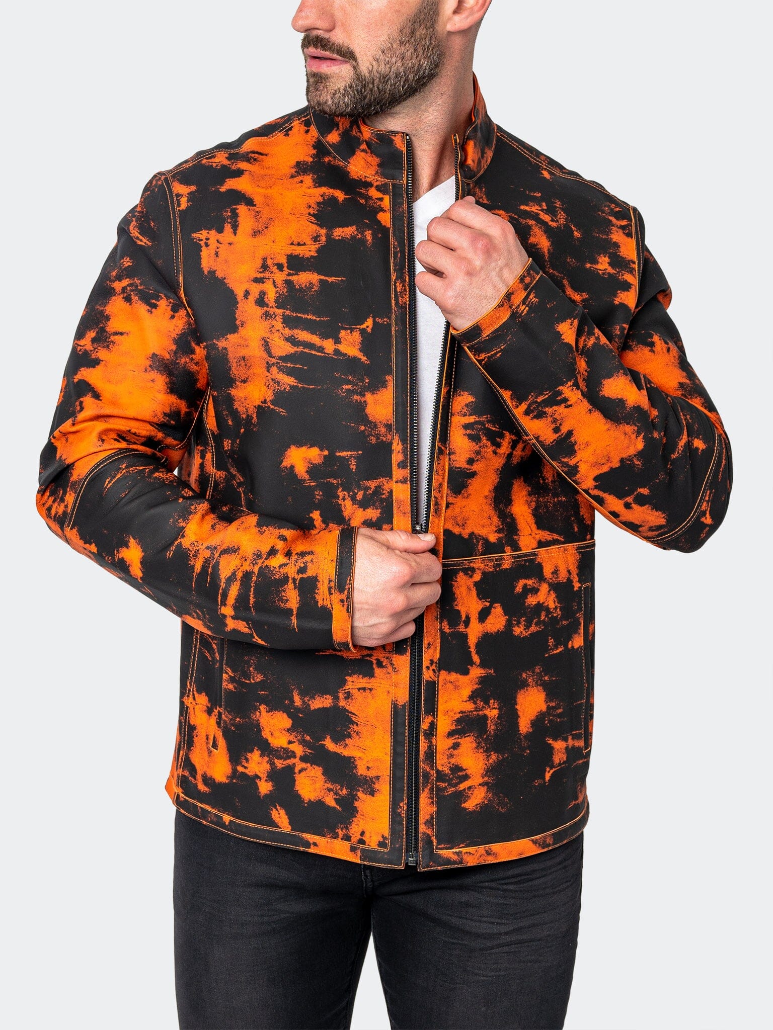 Leather Lab Orange Jacket