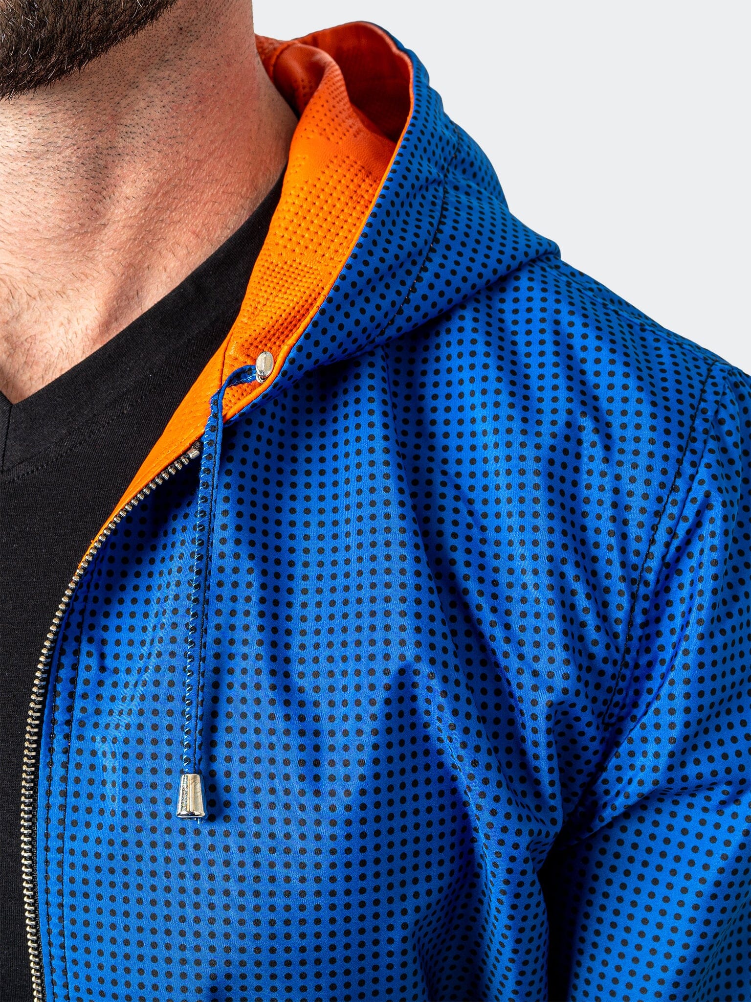 Sky Orange Hooded Jacket