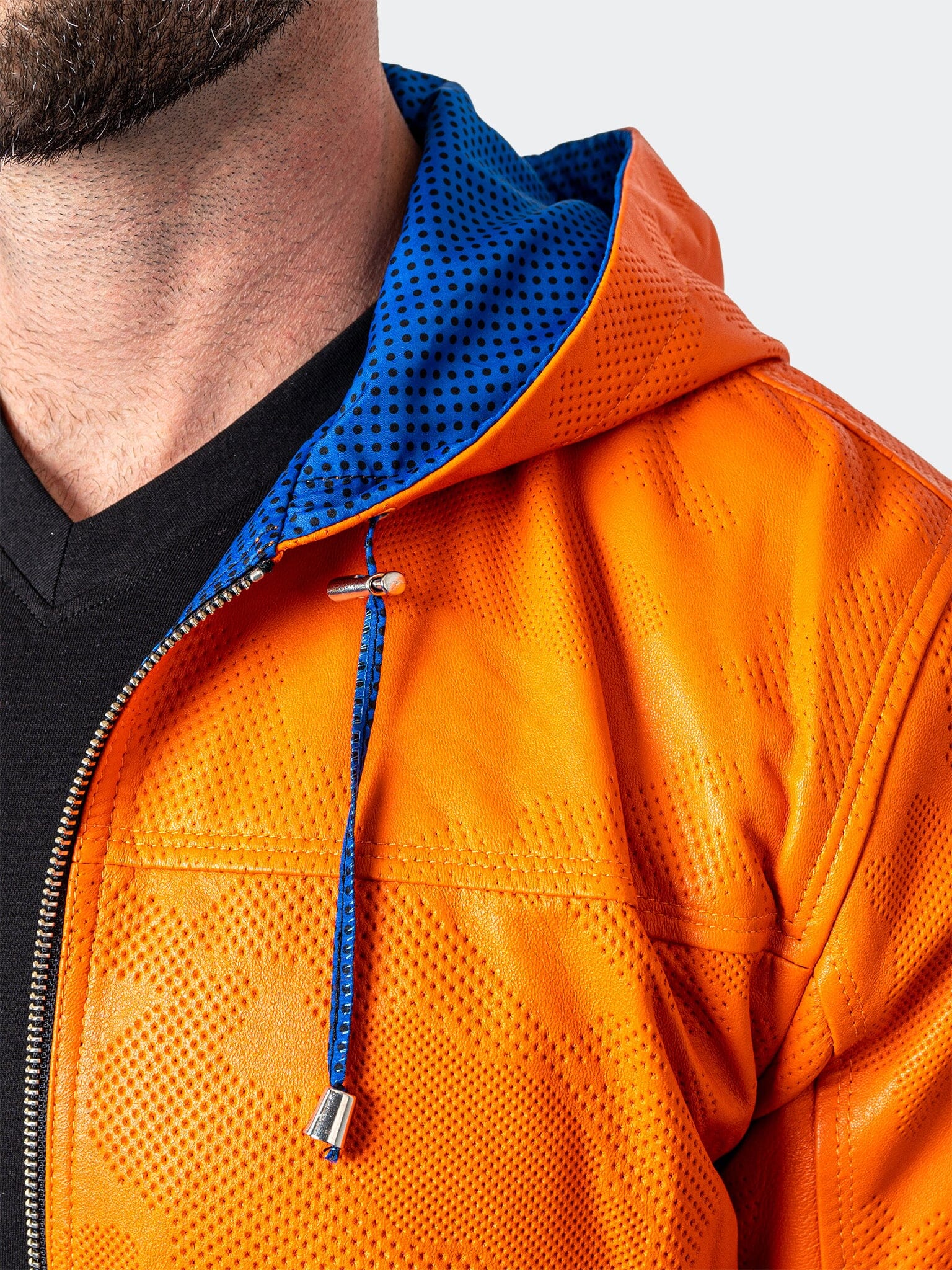 Sky Orange Hooded Jacket
