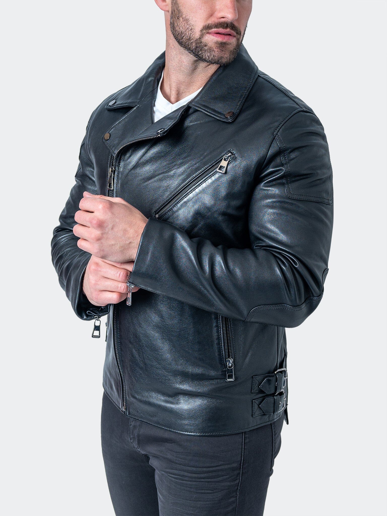 Thought Black Leather Jacket