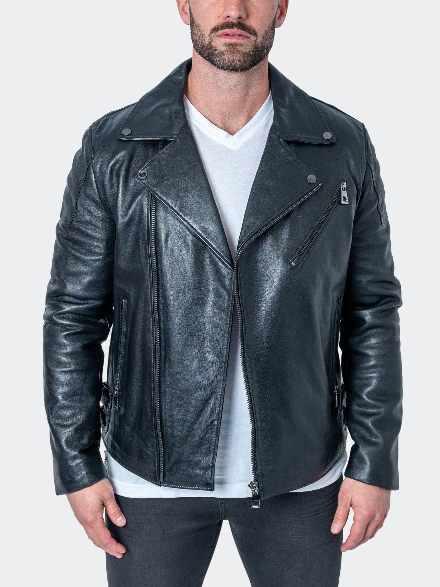 Thought Black Leather Jacket