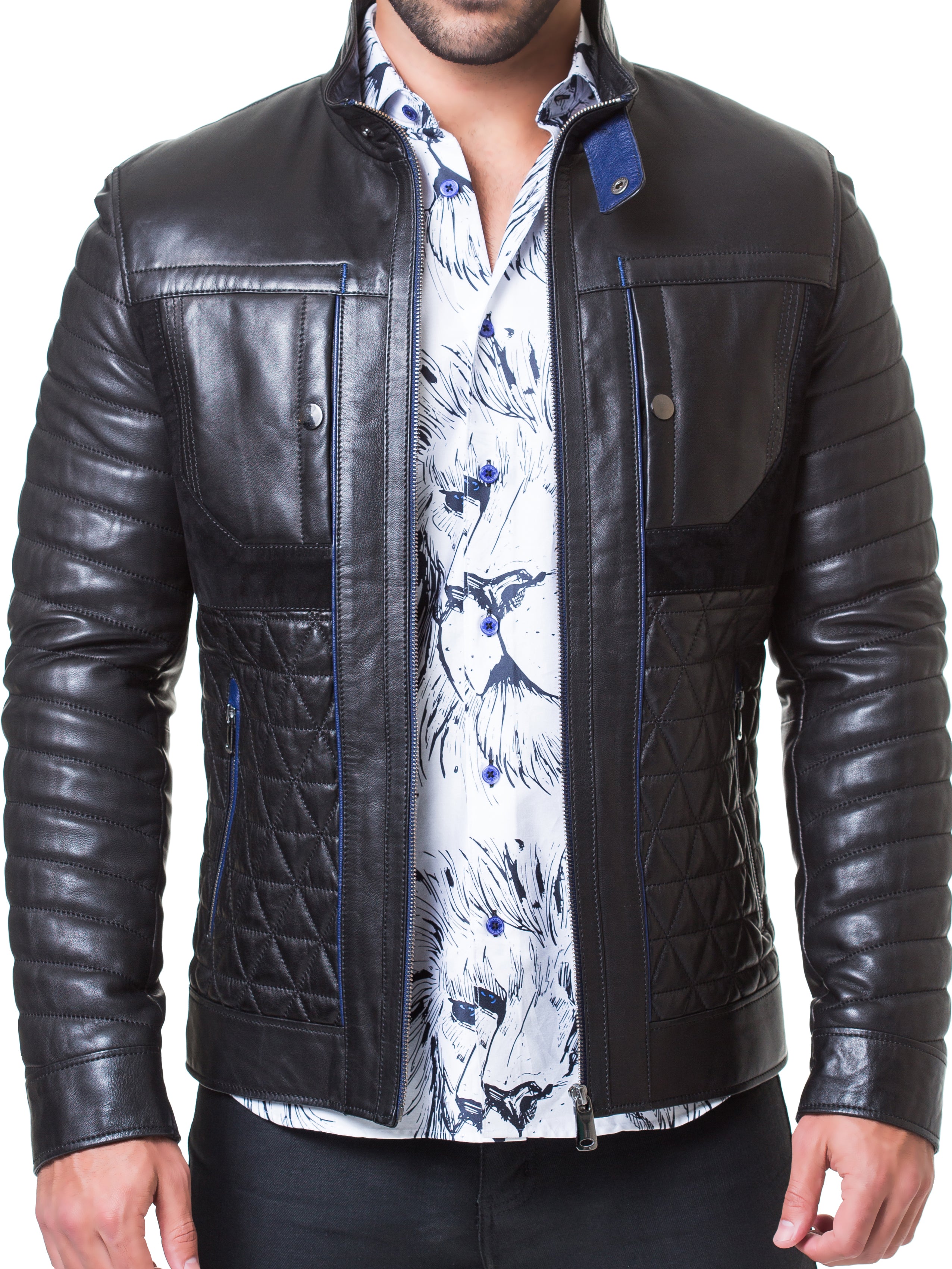 Leather Diamond Black