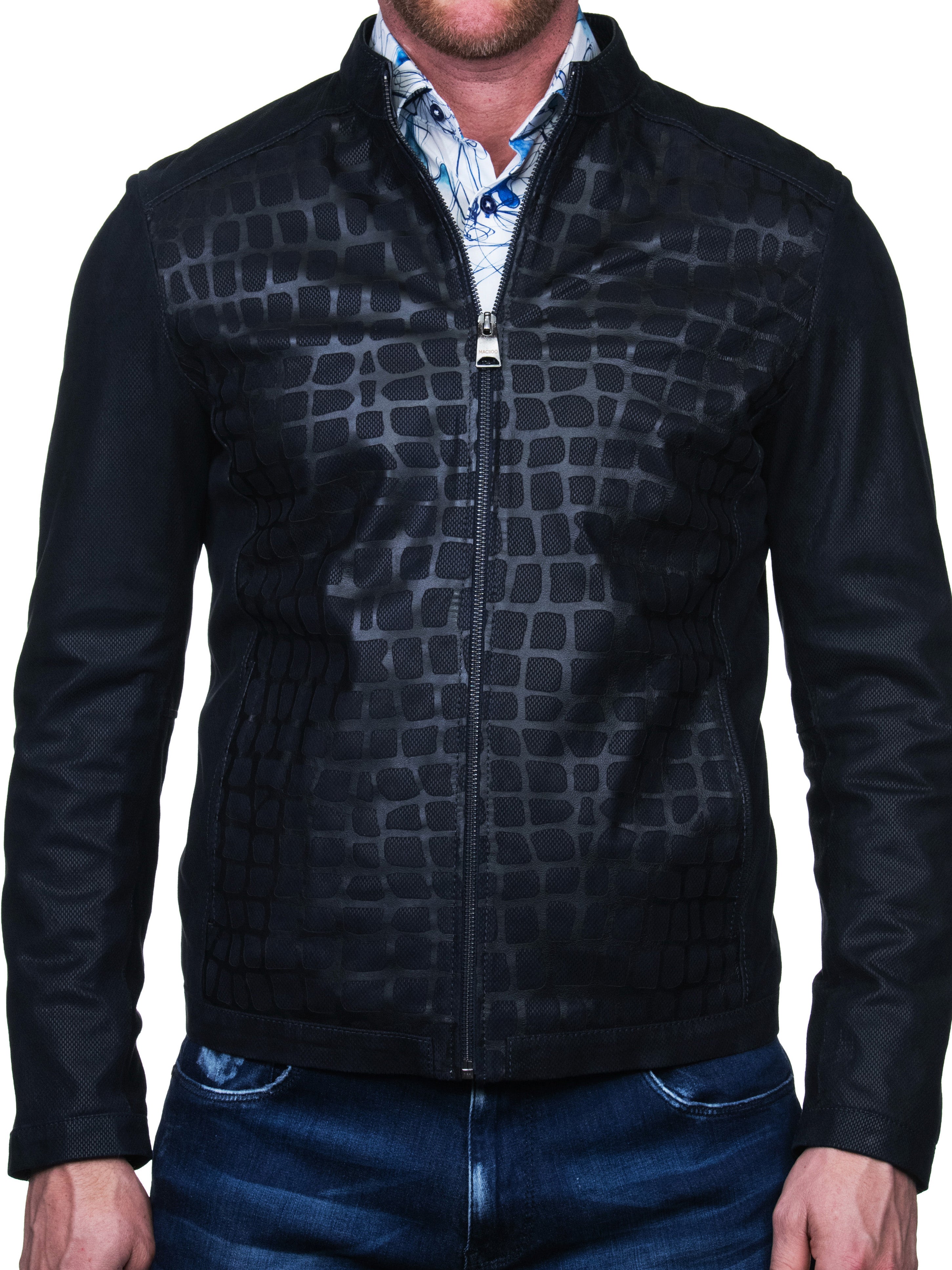 Leather Giraffe Navy