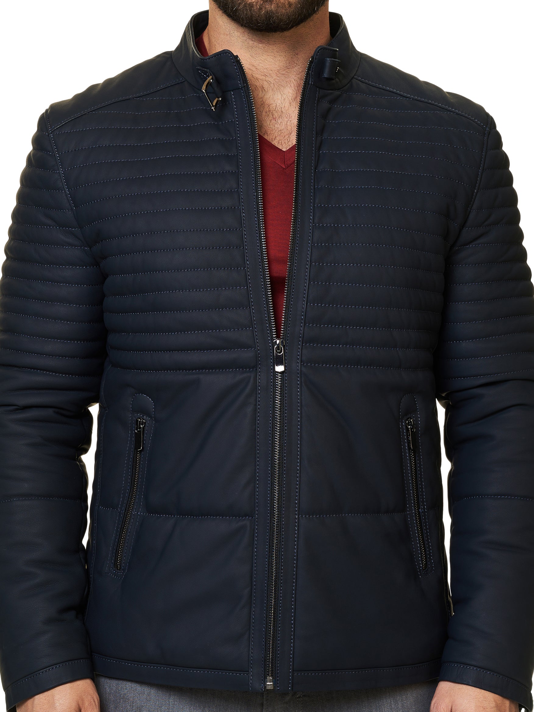 Leather Matt Navy