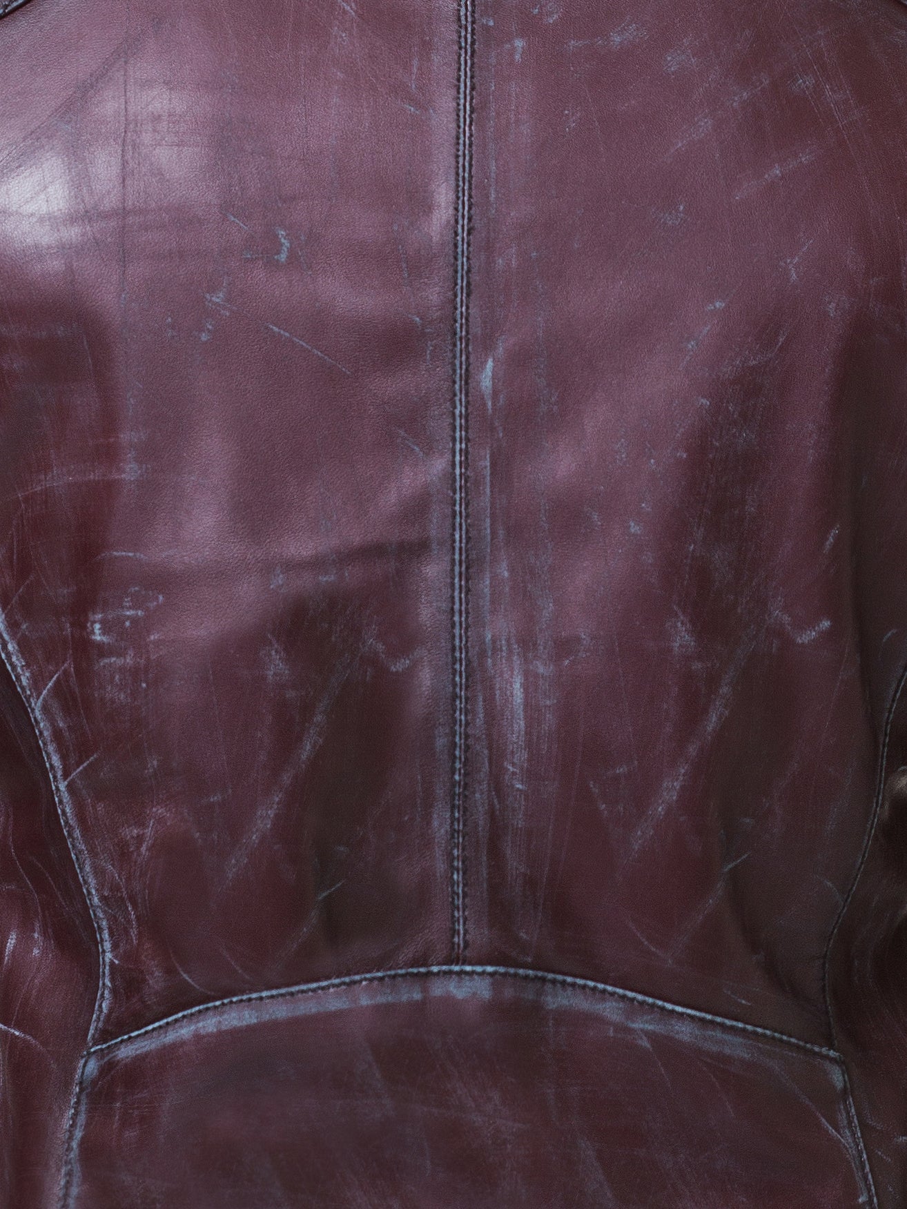 Leather Quilted Burgundy