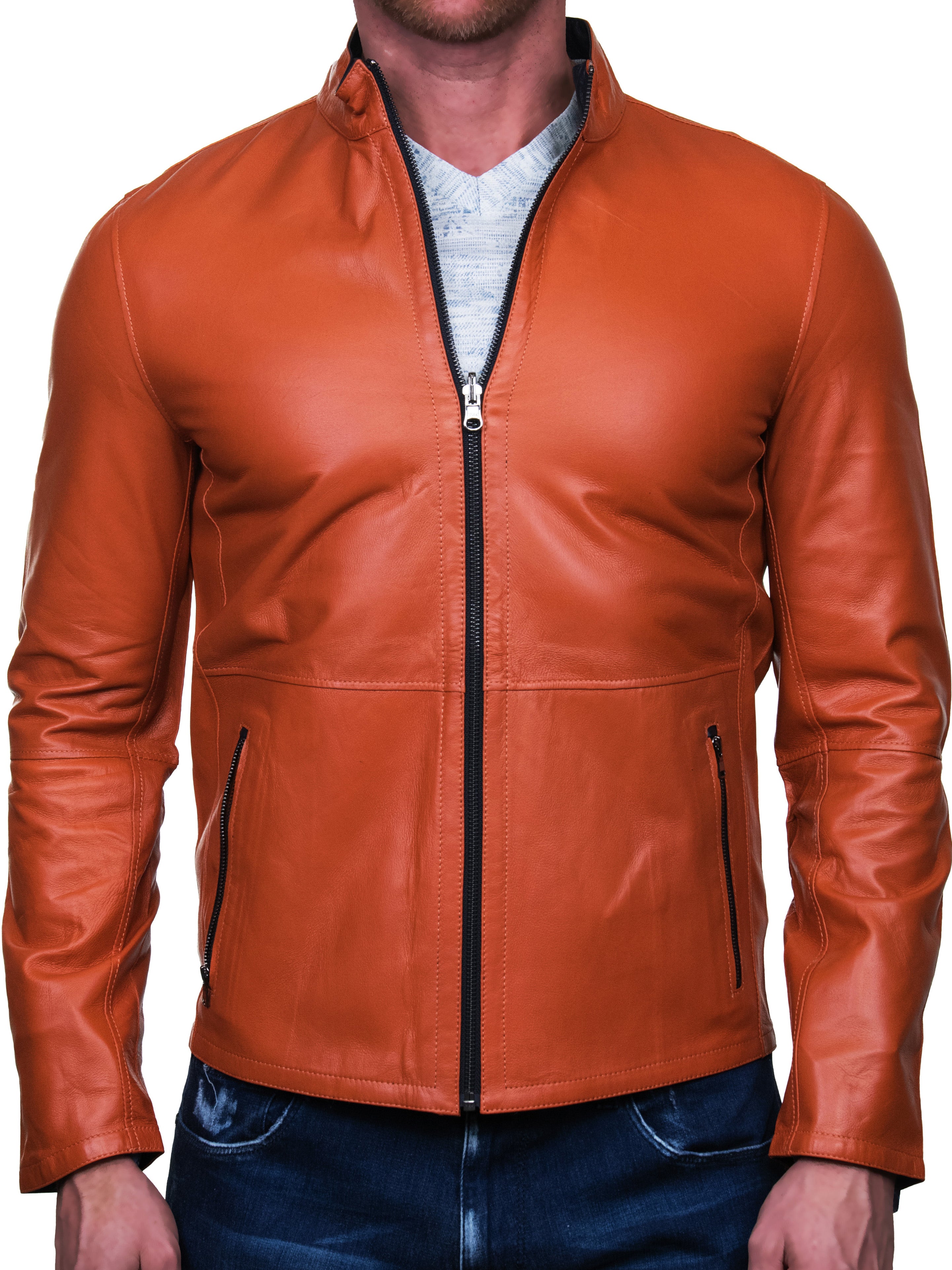 Leather Reversible Navy