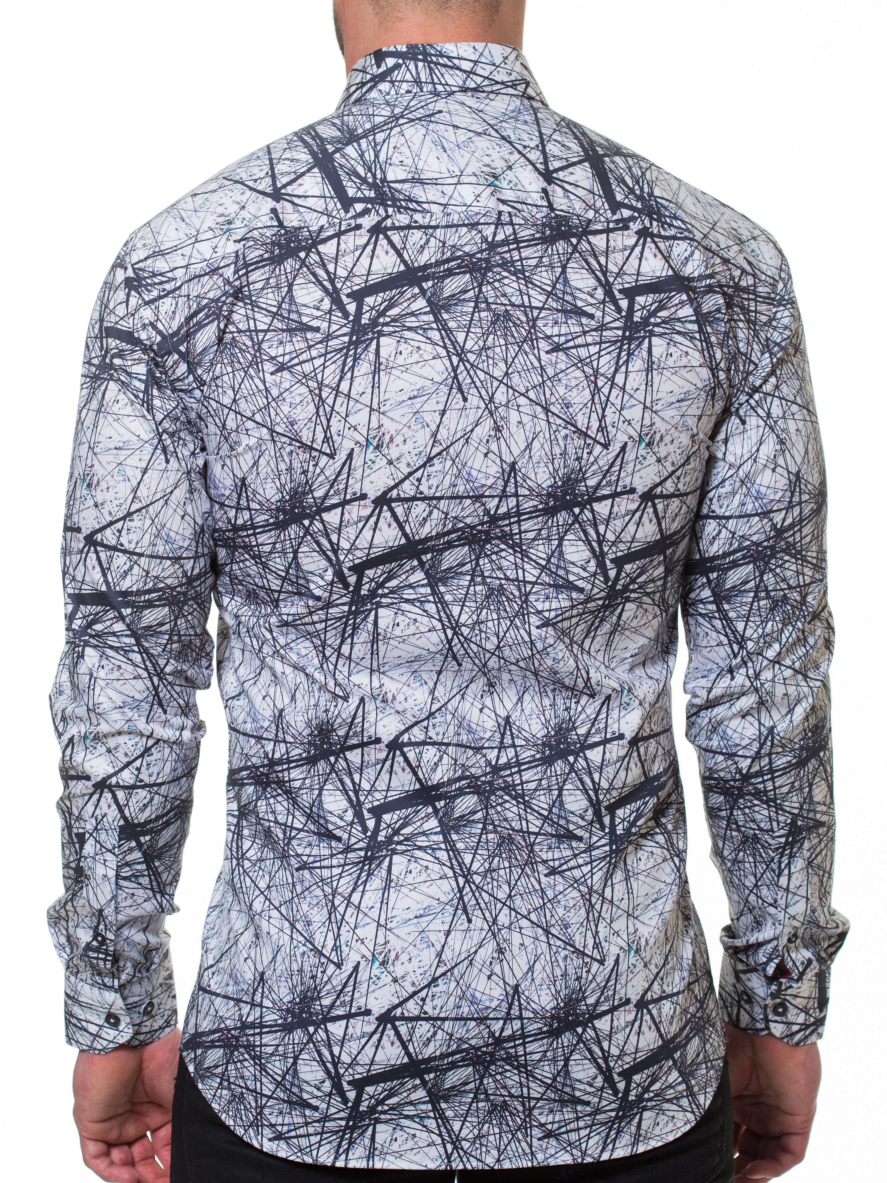 Luxor Nerve Grey Print Shirt