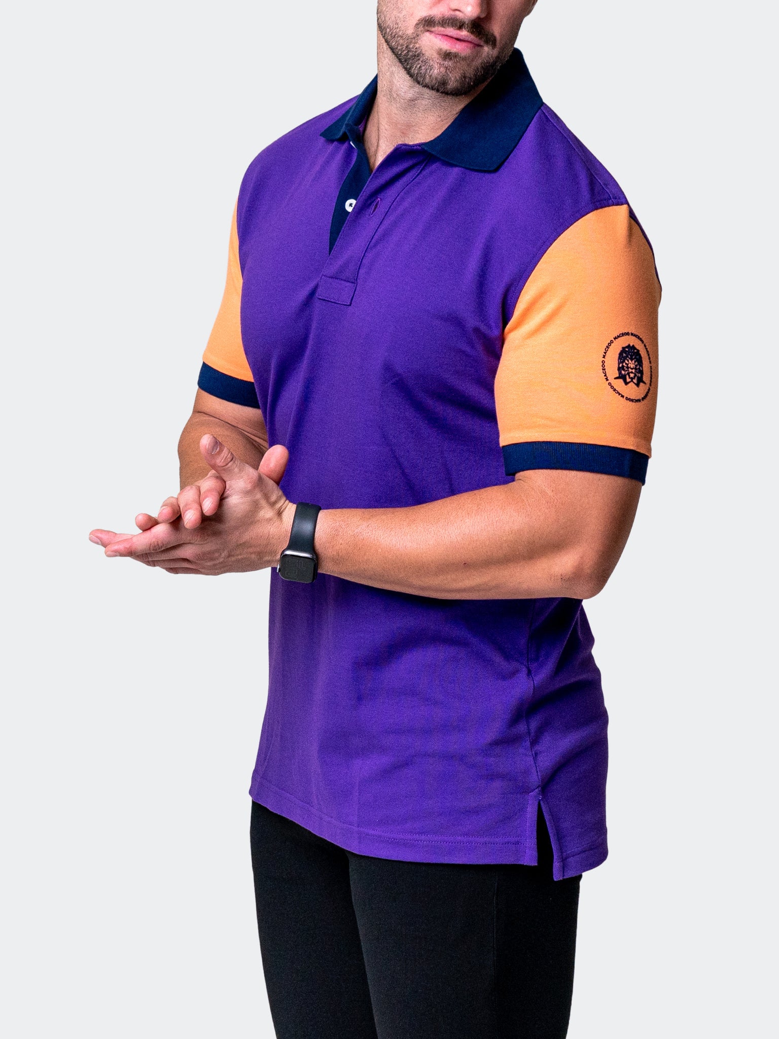 Mozart BlockTip Purple Polo