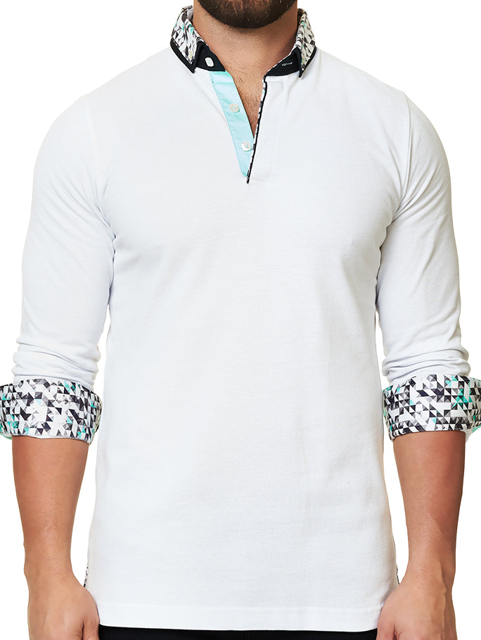 Polo L White Abstract Dc