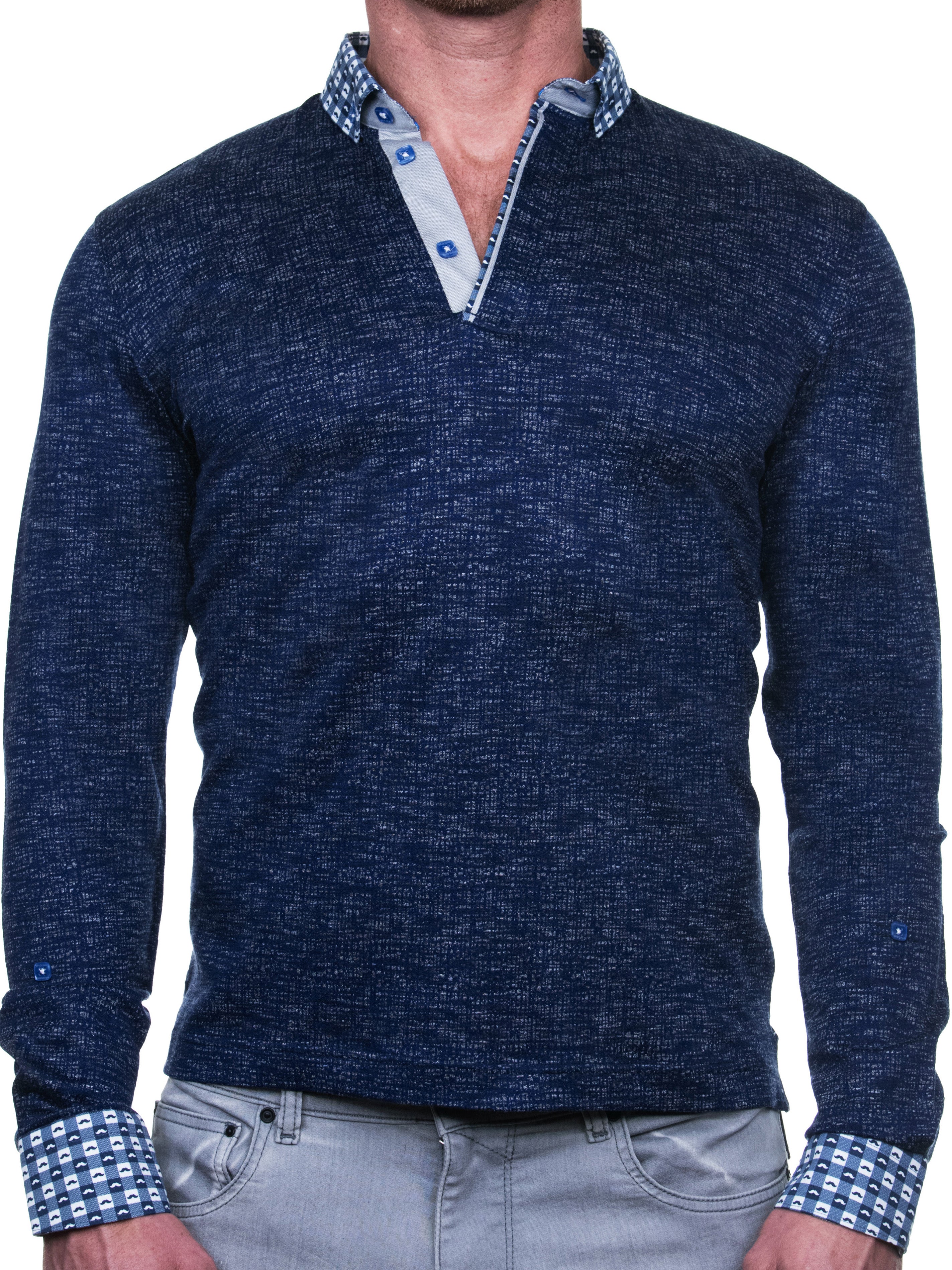Polo Newton Grid Blue