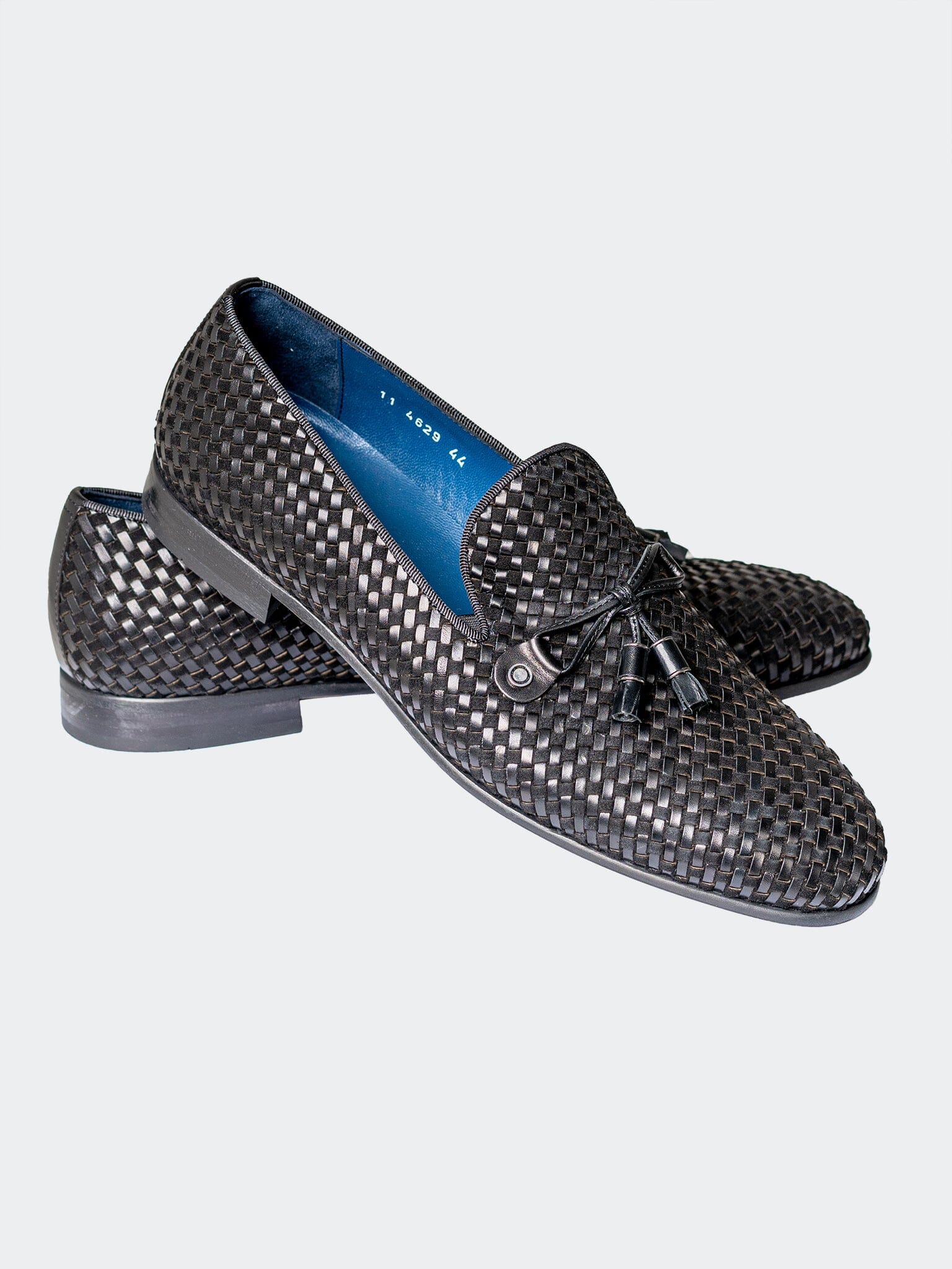 Class Matte Woven Black Shoes