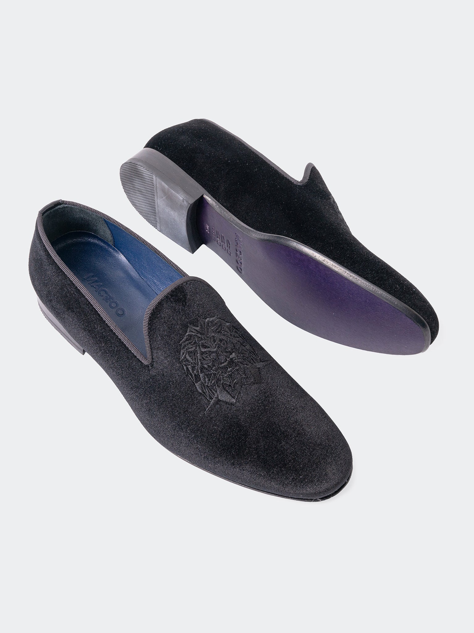 Class Roar Black Velvet Loafers