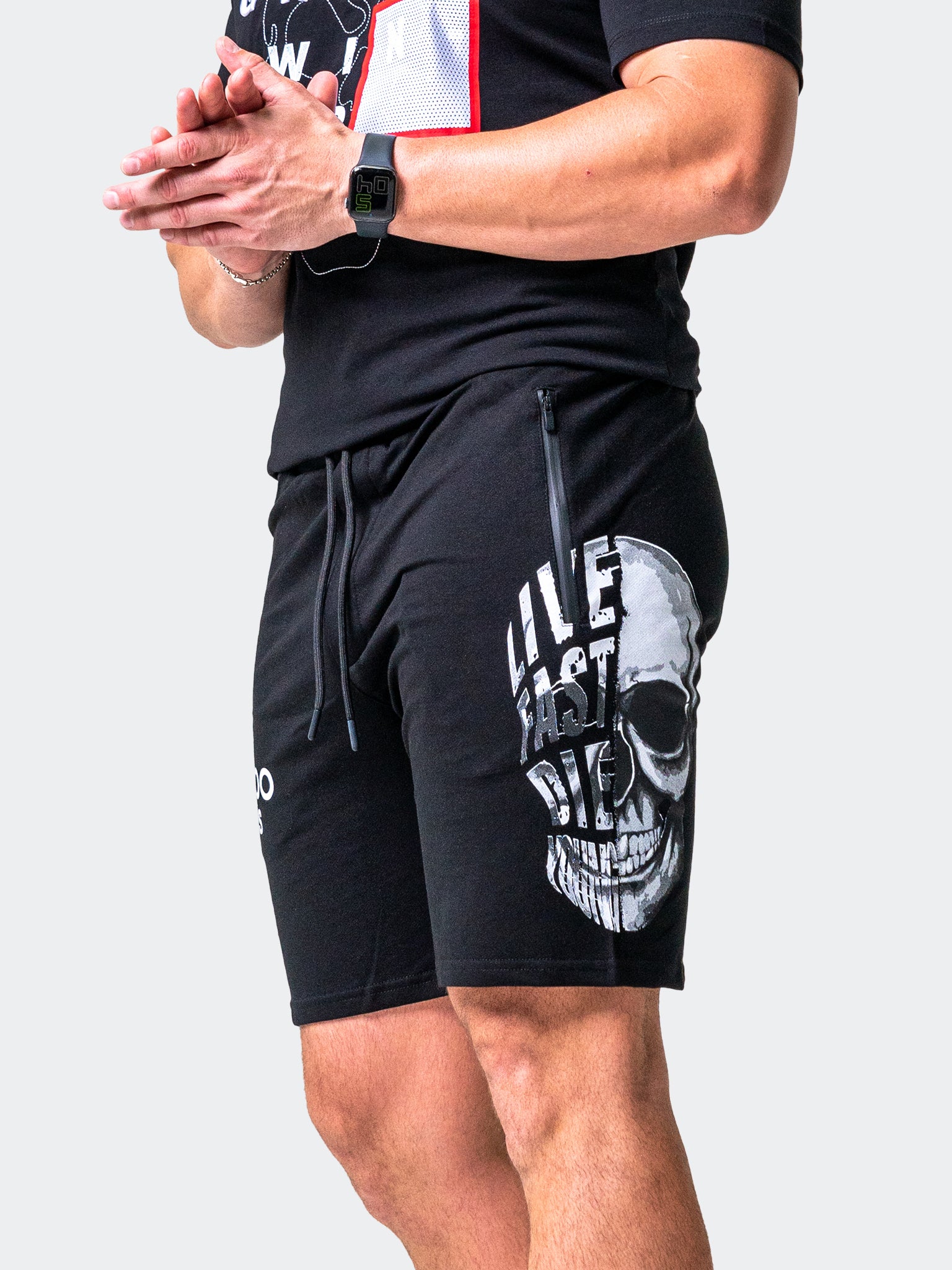 M 即発送 EC Melodi Skull Star Shorts Black Fast Black Skull Shorts – Maceoo
