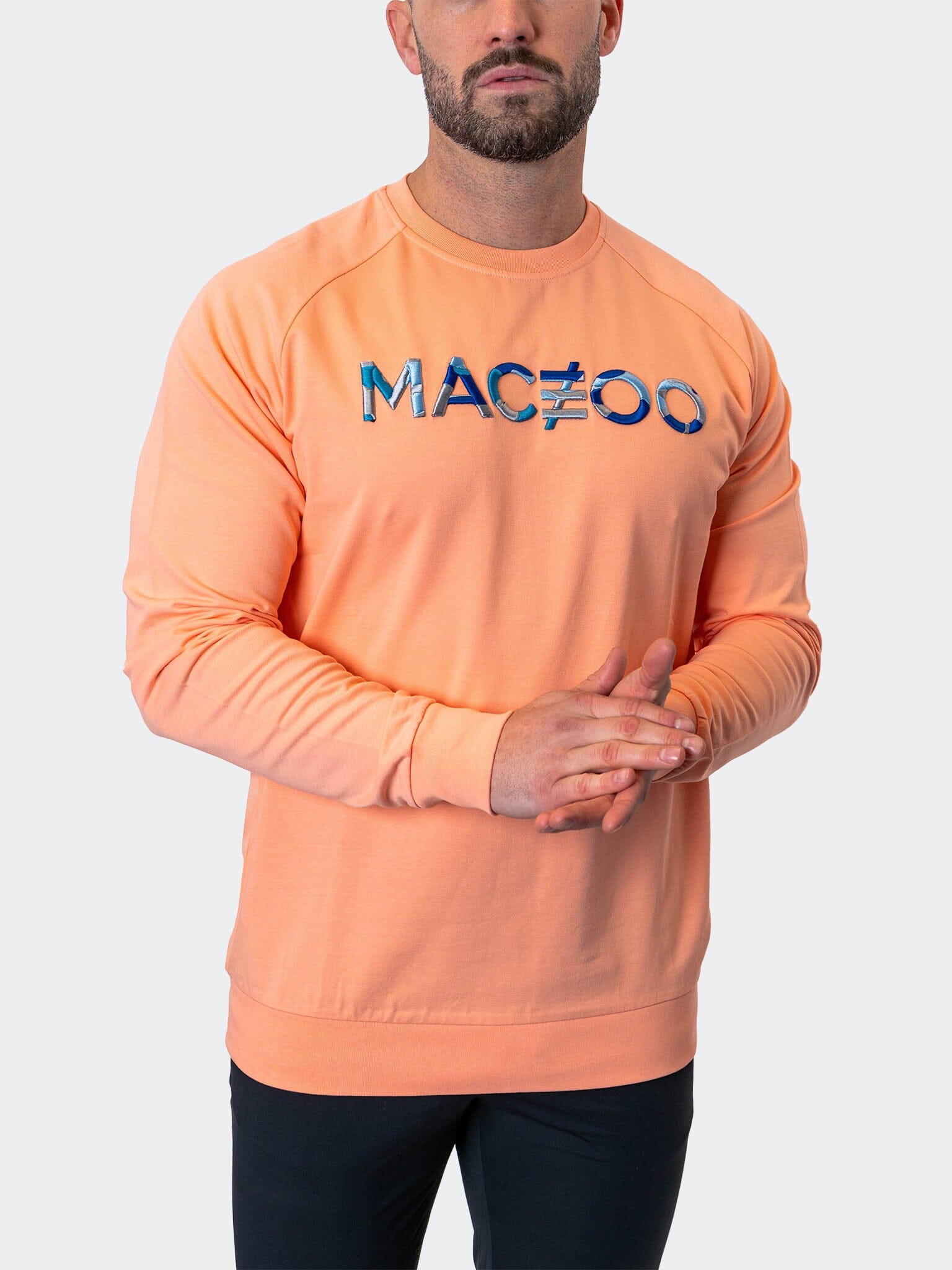 Camo Peach Pink Crew Sweater