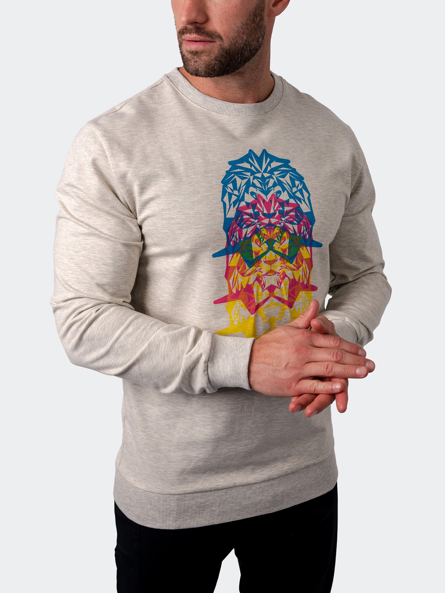 MirageLion Grey Crew Sweater